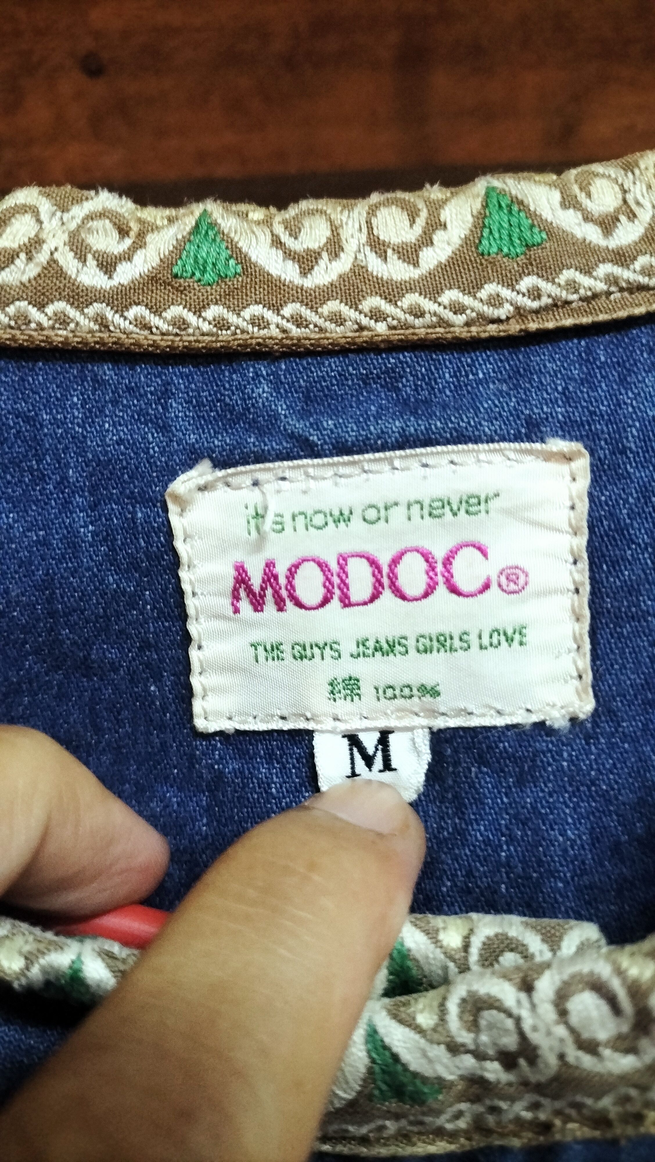 Japanese Brand 80s Moduc Denim Selvedge Native Arts Japanese Brand Size M / US 6-8 / IT 42-44 - 3 Thumbnail