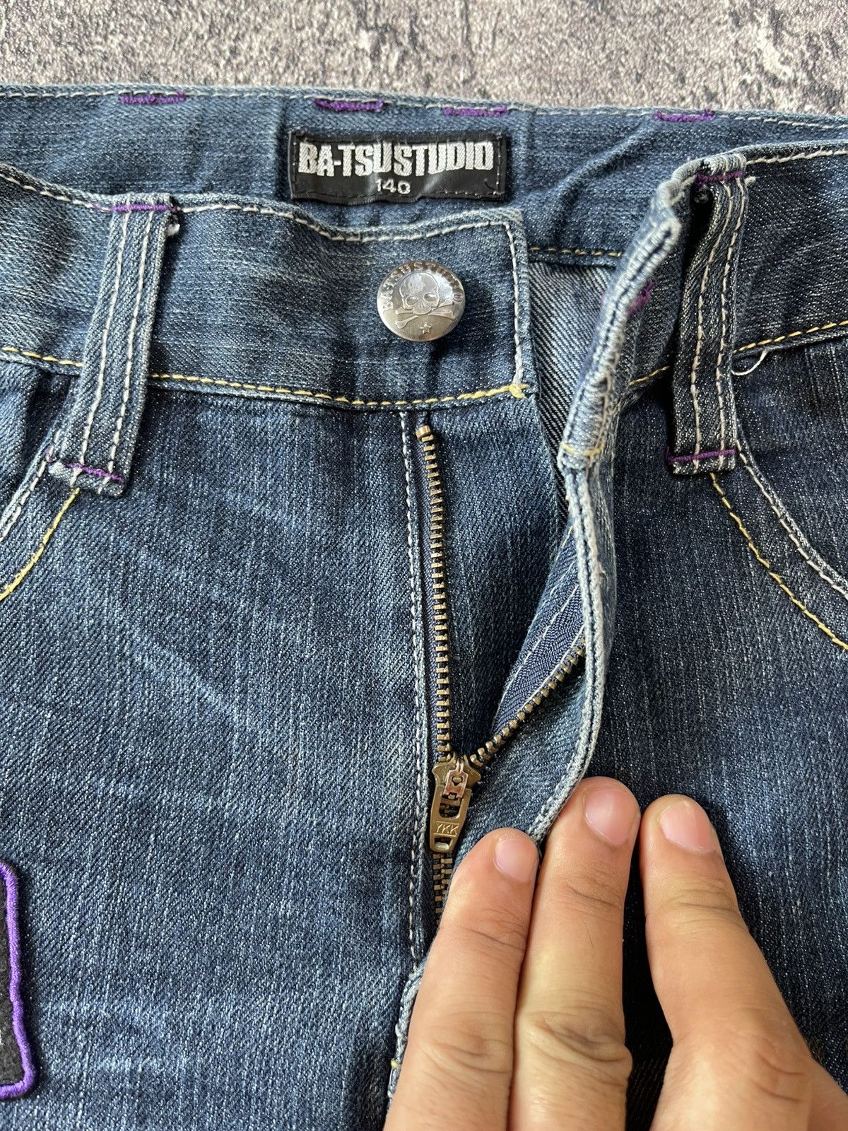 Japanese Brand Y2k Ba-tsustudio ifsixwasnine style skull Size US 26 / EU 42 - 3 Thumbnail