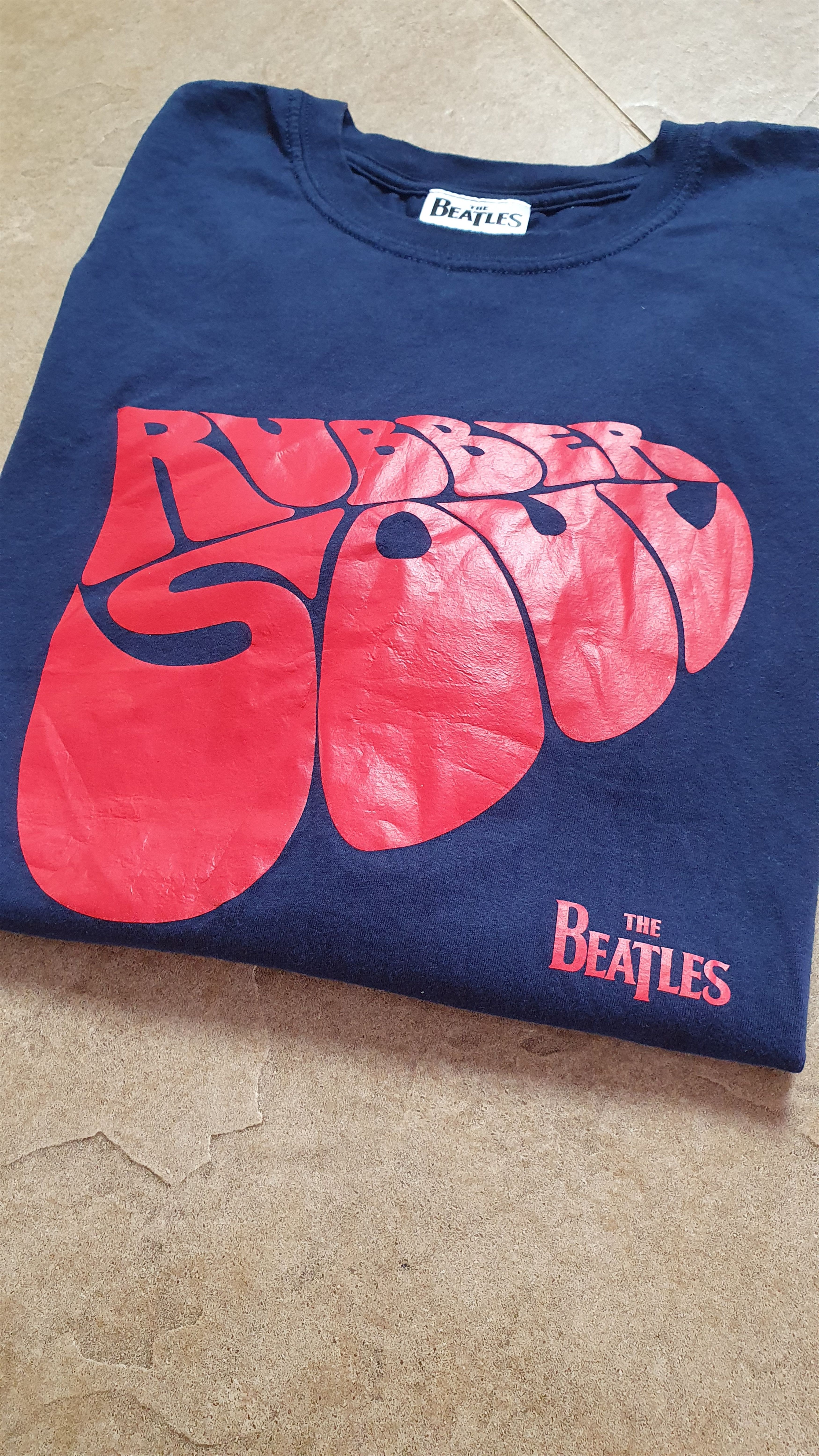 Gildan Vintage t-shirt Beatles Rock Logo 90s Y2K USA Style Band Tee Size US XL / EU 56 / 4 - 4 Thumbnail