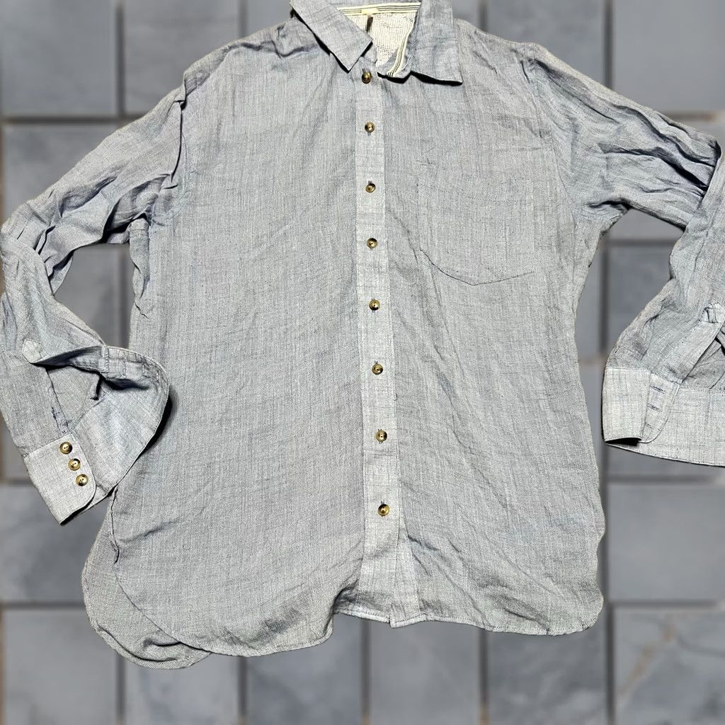 Free People Free People Button-Up Shirt Womens Medium Blue Oversized Lightweight Women M Blue Button-Up Shirt Size M / US 6-8 / IT 42-44 - 1 Thumbnail