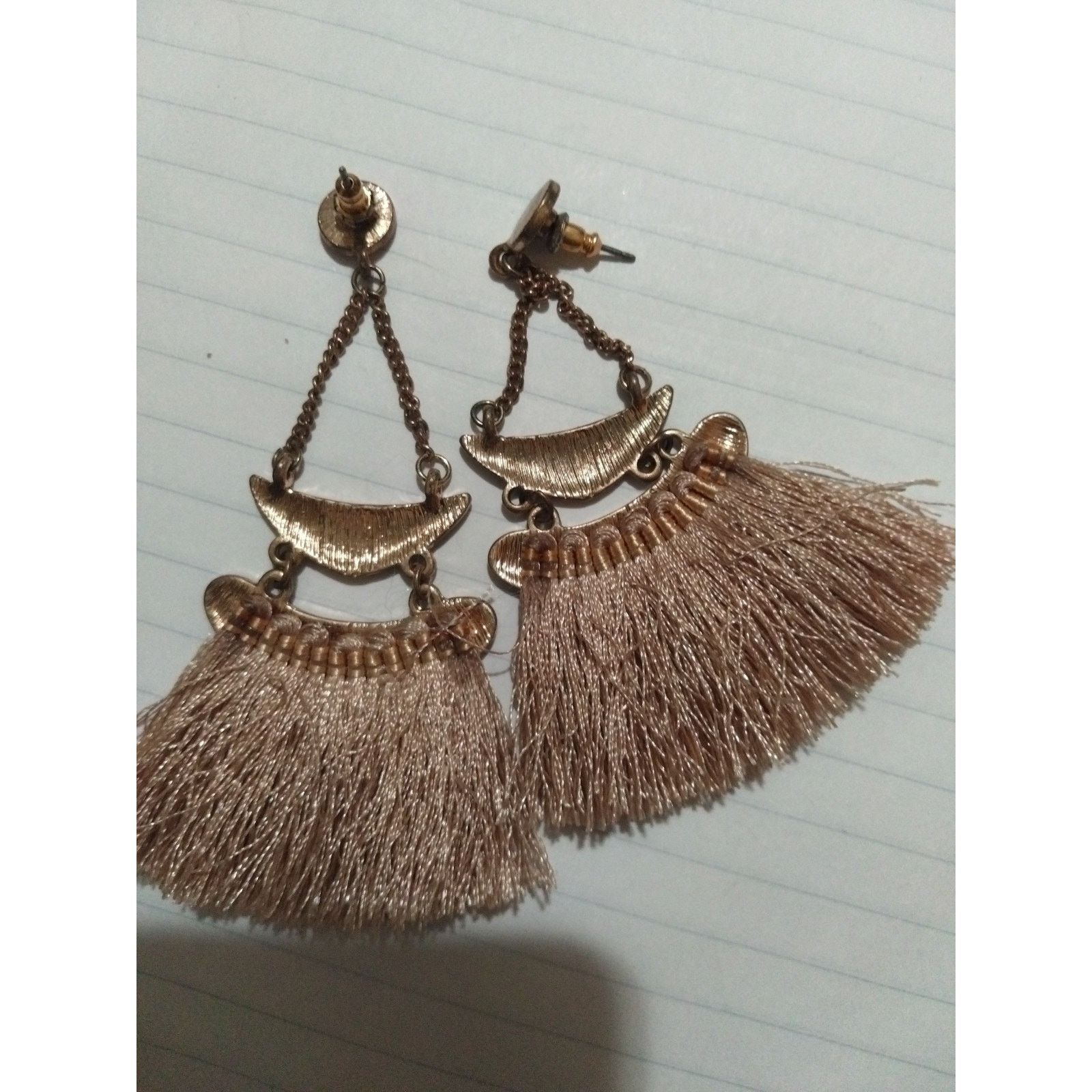 Other Bronze Tassle Earrings Size ONE SIZE - 2 Thumbnail