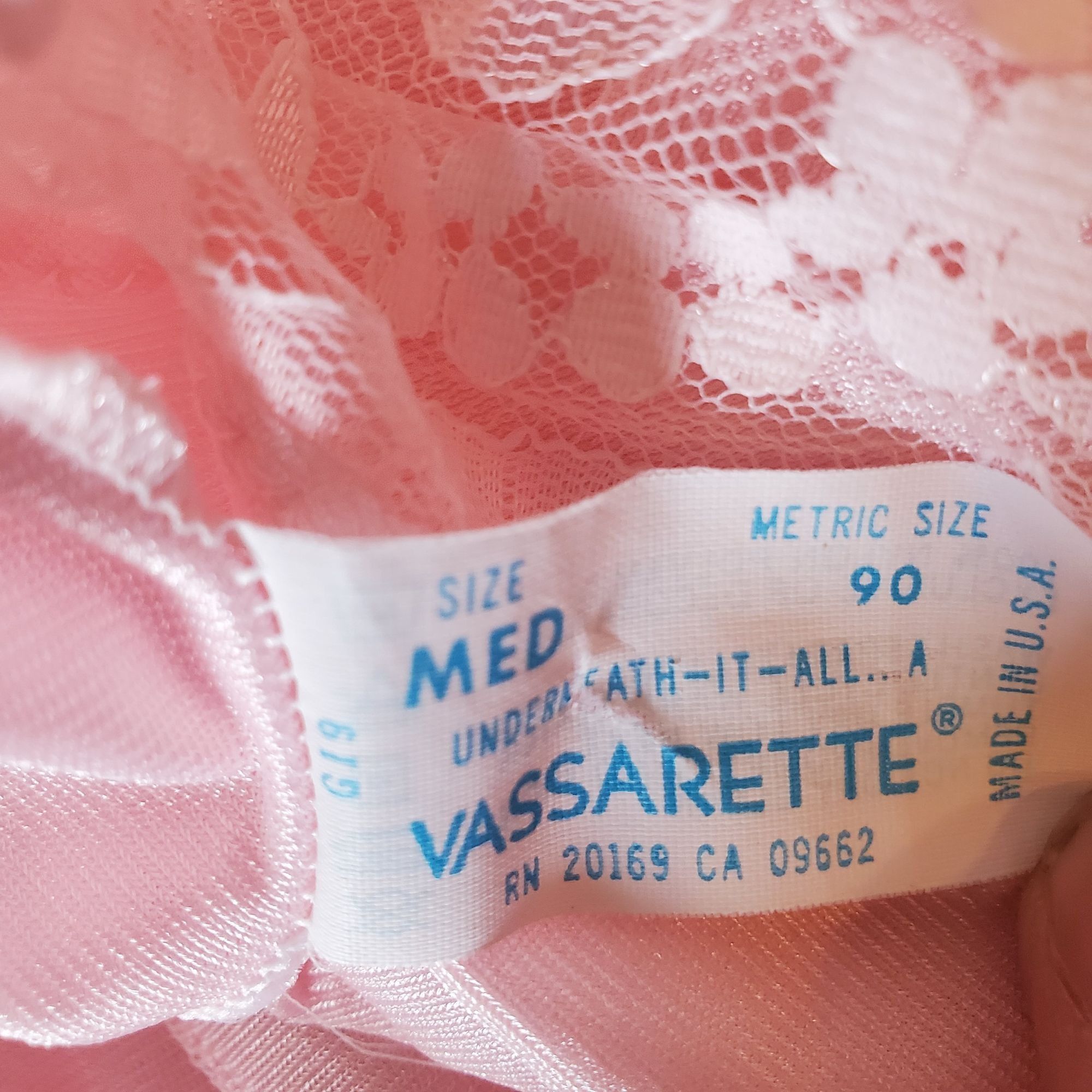 Other Vassarette M Pink Lace Sheer Nightgown Lingerie Nylon USA Se Size ONE SIZE - 4 Thumbnail