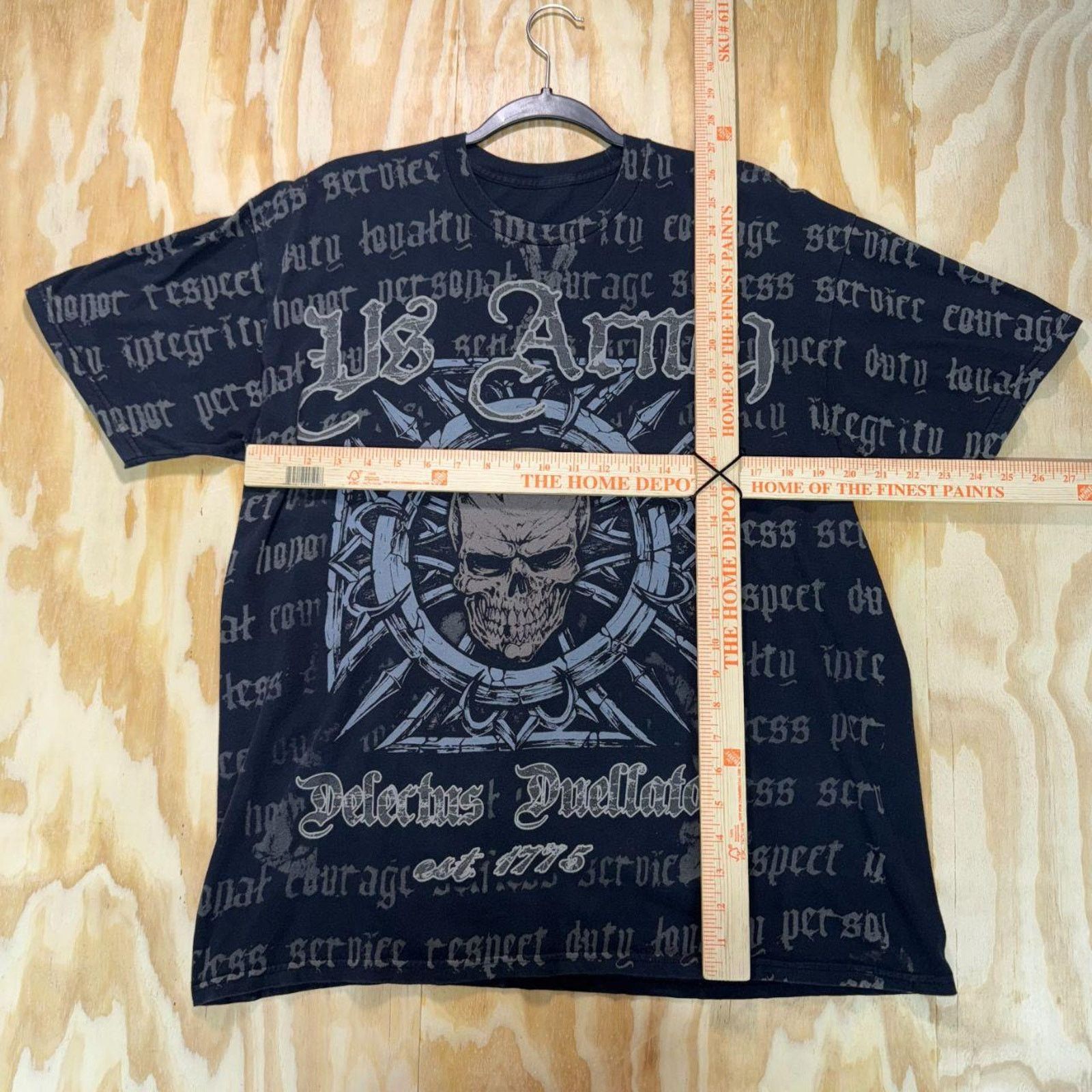 Vintage Vintage y2k united states army aop grunge skull 2000 t-shirt Size US XL / EU 56 / 4 - 4 Thumbnail