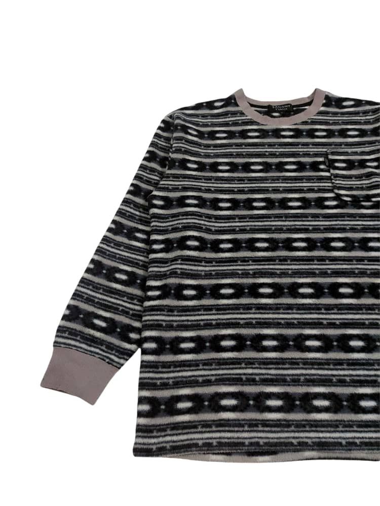 Yohji Yamamoto Rare! Vintage SACSNY Y'SSACS Yohji Yamamoto Patterned Fleece Size US M / EU 48-50 / 2 - 3 Thumbnail