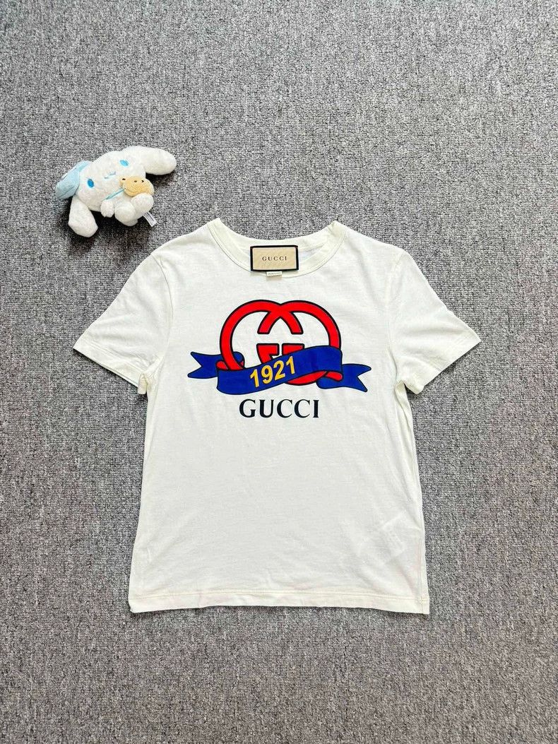 Gucci GucciWhite, red and blue ribbon logo short sleeves 2503-Nex Size US XS / EU 42 / 0 - 1 Thumbnail