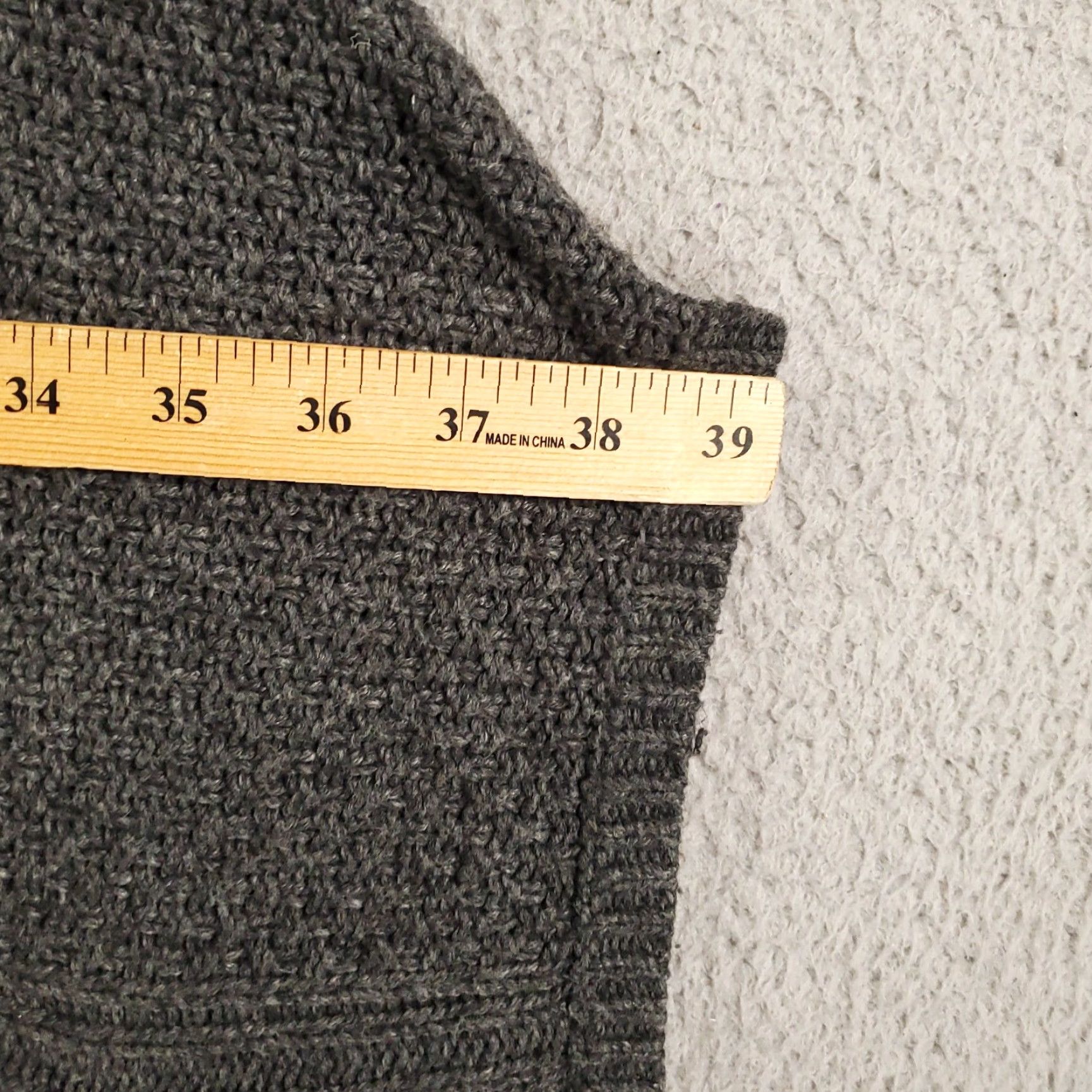 Coldwater Creek Coldwater Creek Sweater Poncho Womens One Size Gray Fringe Hem Cowl Neck Kimono Sleeve Knit Wool Blend Pullover Casual Size ONE SIZE - 4 Thumbnail