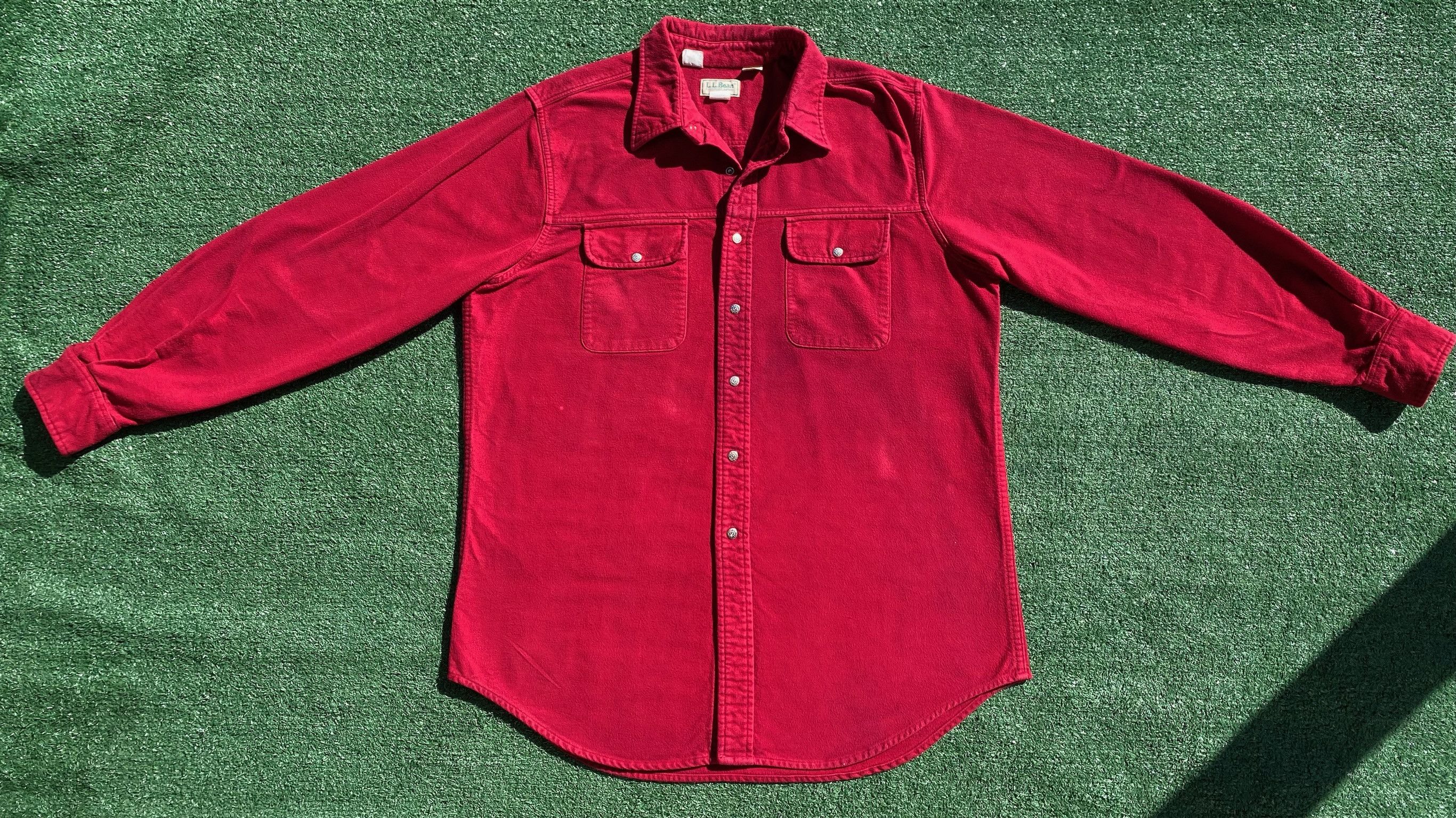 L.L. Bean 80s LL Bean Metal Snap Distressed Flannel Shirt XL Tall Size US XL / EU 56 / 4 - 1 Thumbnail