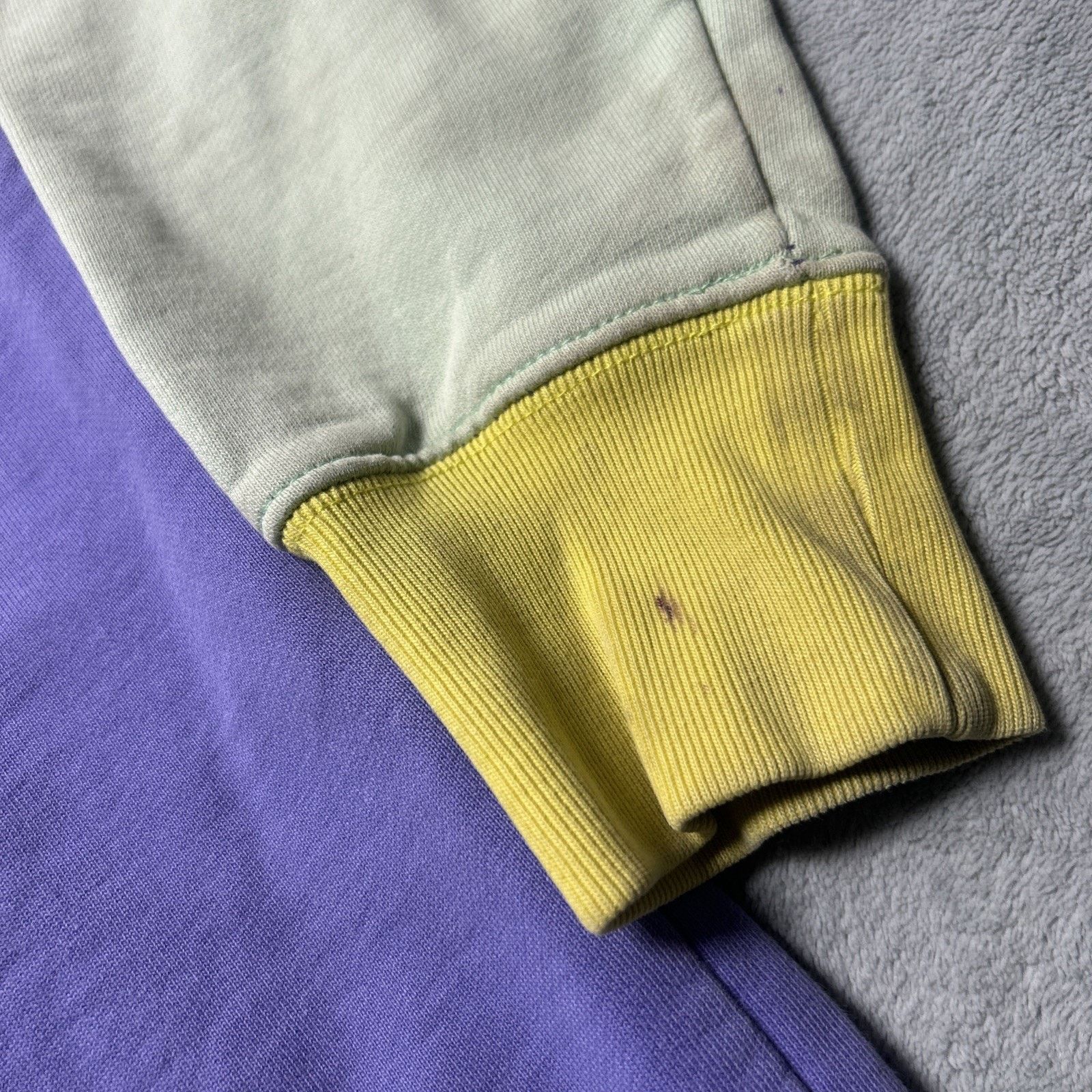 Teddy Fresh Teddy Fresh Color Block Pastel Hoodie Small Patchwork Stains Size US S / EU 44-46 / 1 - 23 Thumbnail