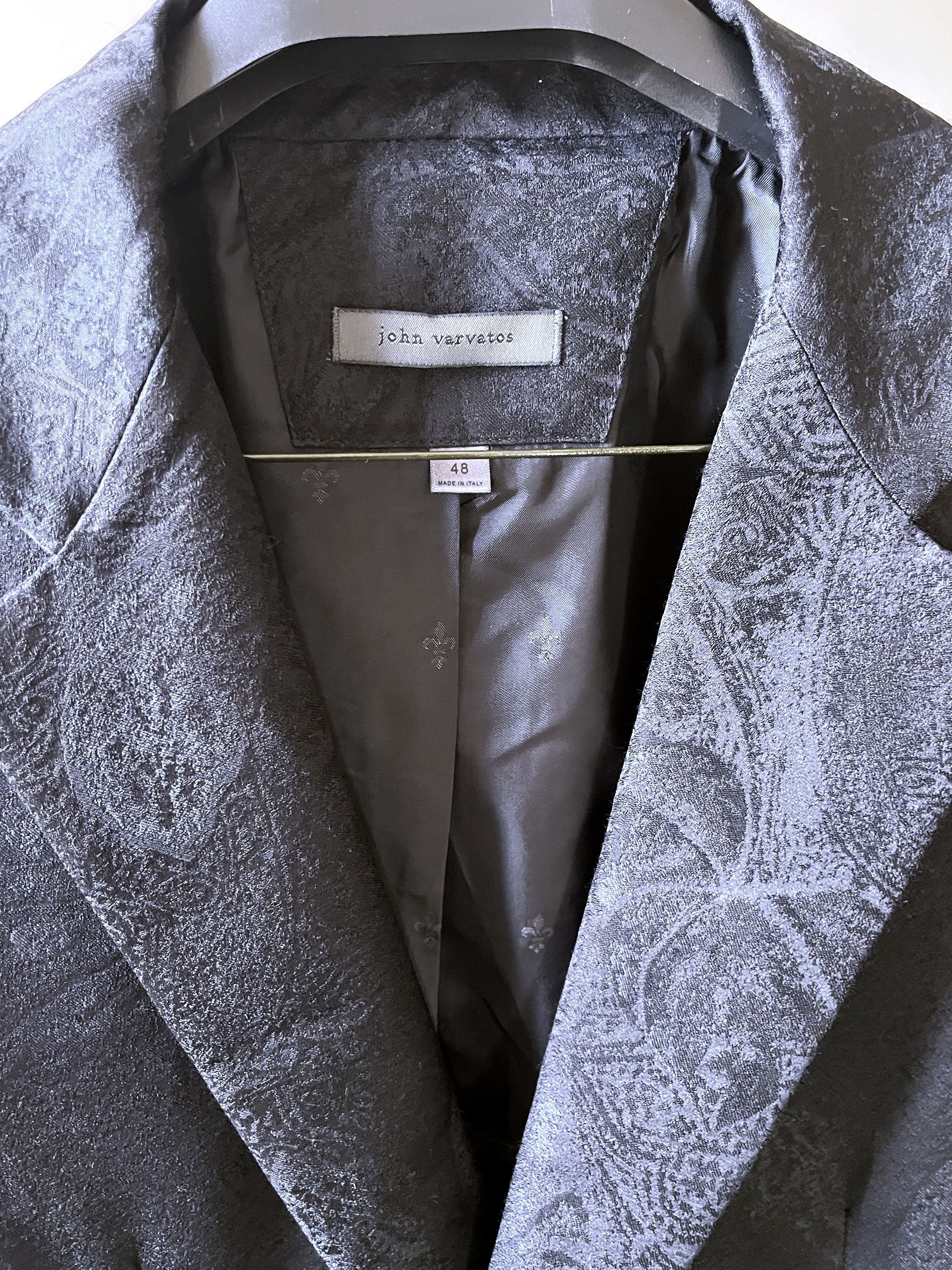 John Varvatos Jacket with Tonal Floral Jacquard Size 48R - 2 Thumbnail