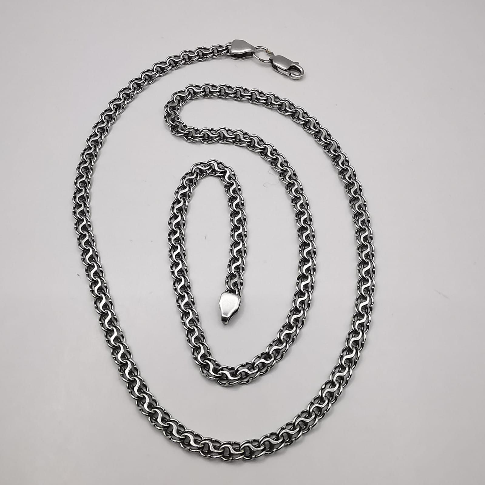 Sterling Silver Vintage Jewelry Chain,925 Sterling Silver,Signed 18,41g Size ONE SIZE - 1 Thumbnail
