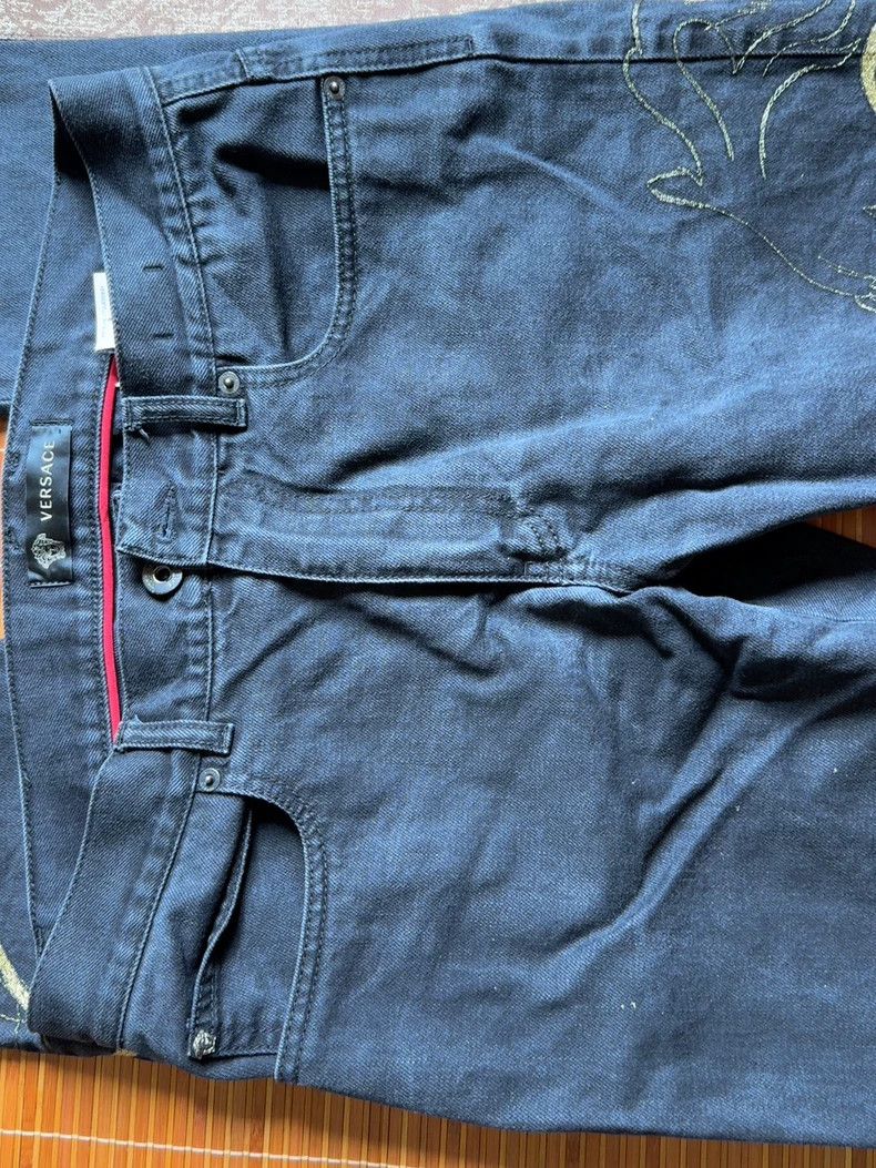 Versace Versace Gold thread embroidered jeans Size US 32 / EU 48 - 8 Thumbnail
