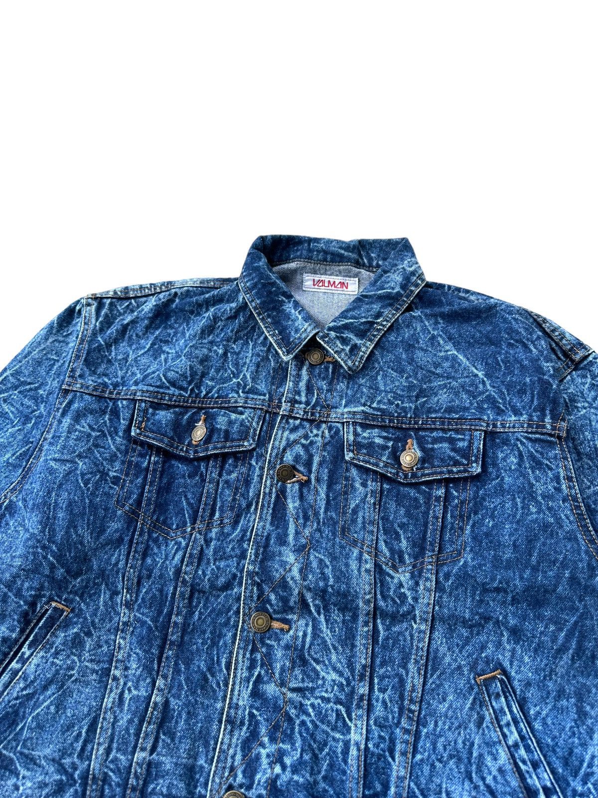 Japanese Brand Rare!! Valman denim jacket Size US L / EU 52-54 / 3 - 3 Thumbnail