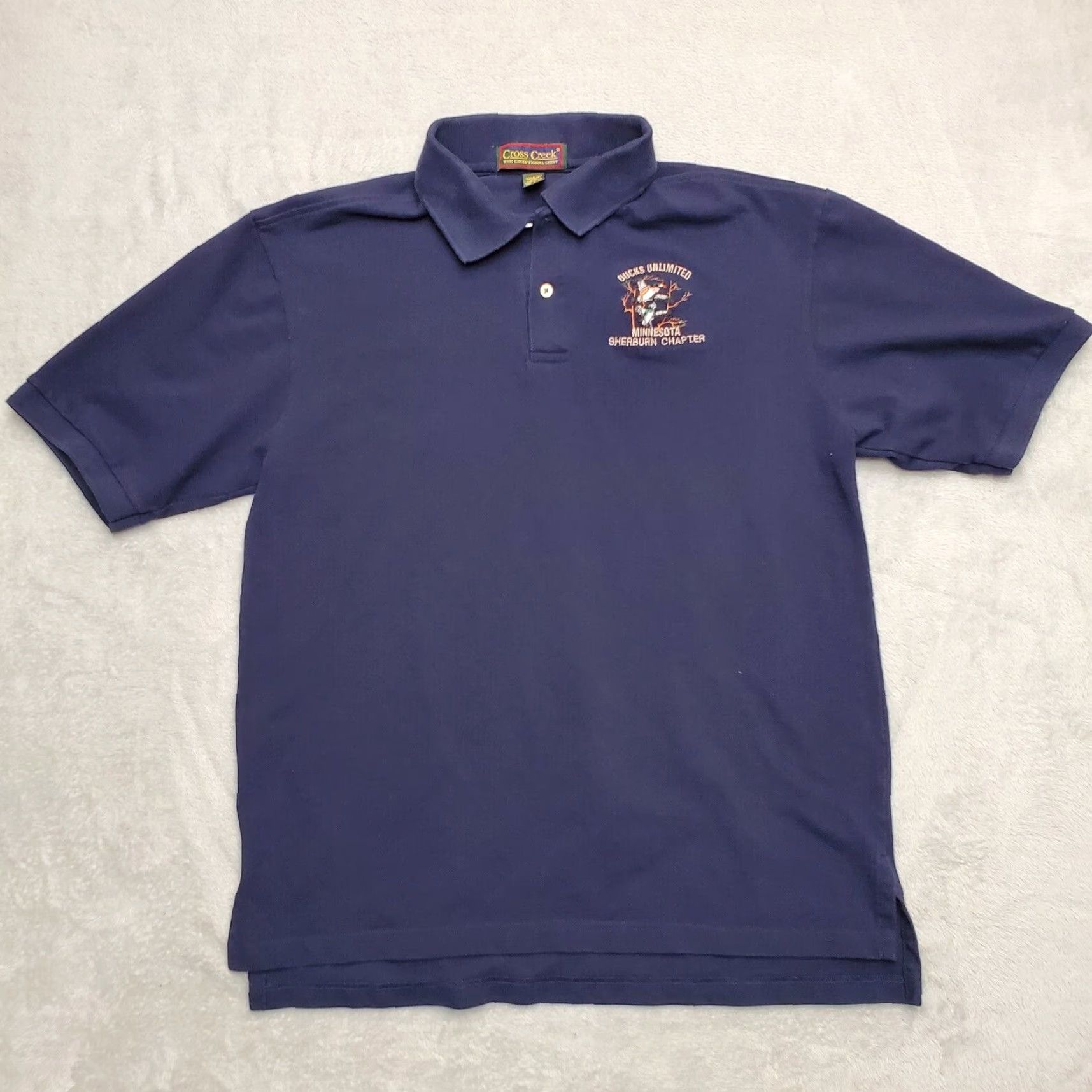 Vintage Ducks Unlimited Shirt Men L Blue Short Sleeve Polo Sherburn Minnesota Casual Size US L / EU 52-54 / 3 - 2 Thumbnail