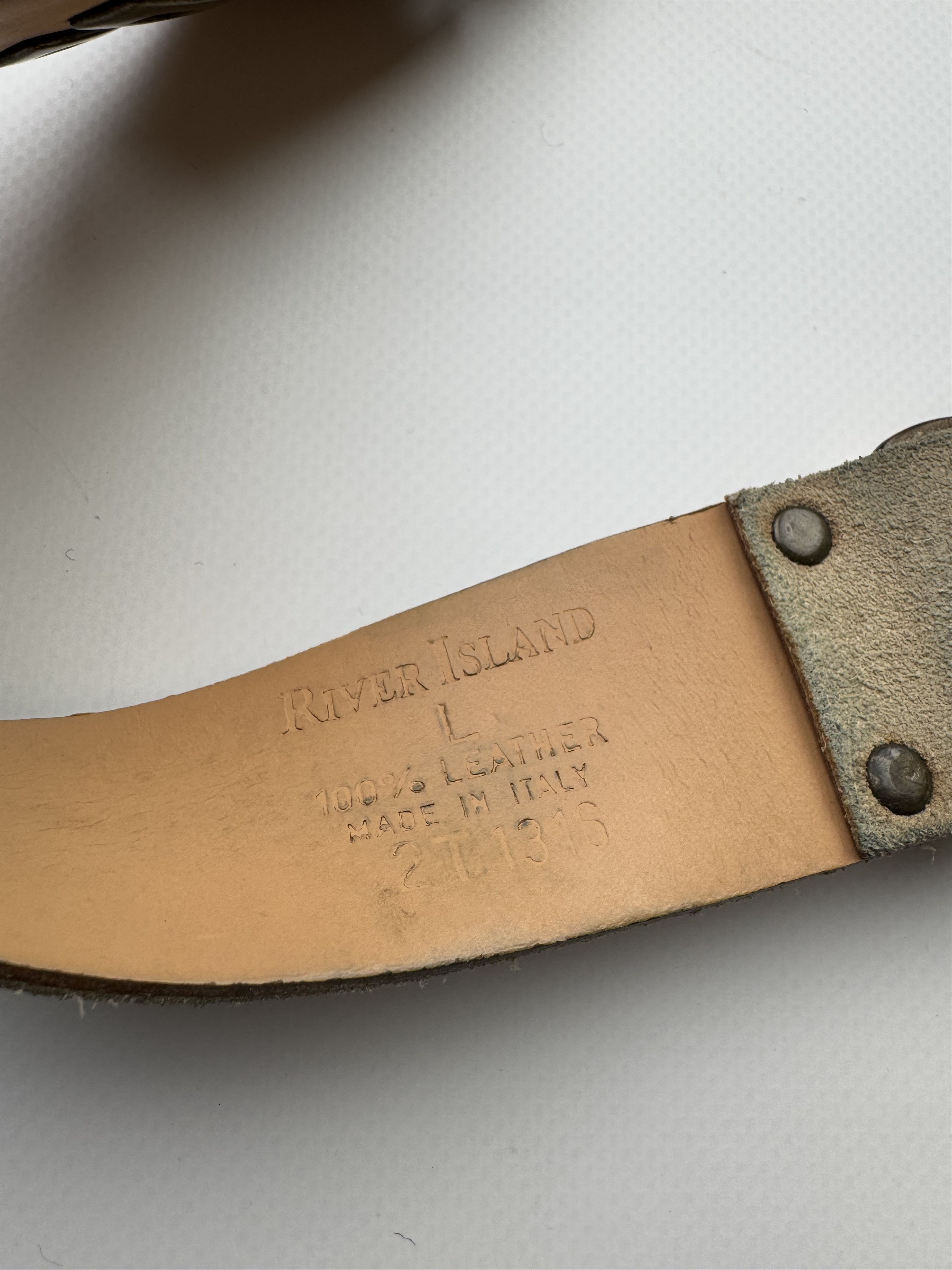 Vintage Vintage Leather Belt B486(V236)E2 Size 34 - 4 Thumbnail