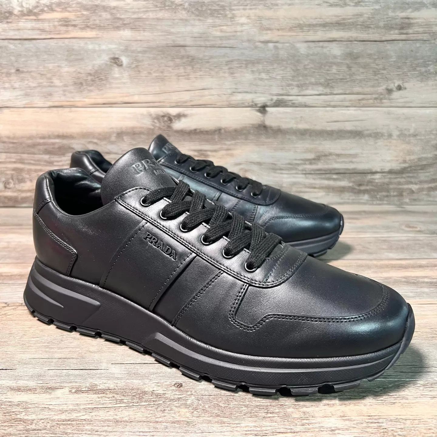 Prada Prada Black Sneakers Size 44 Size US 11 / EU 44 - 2 Thumbnail