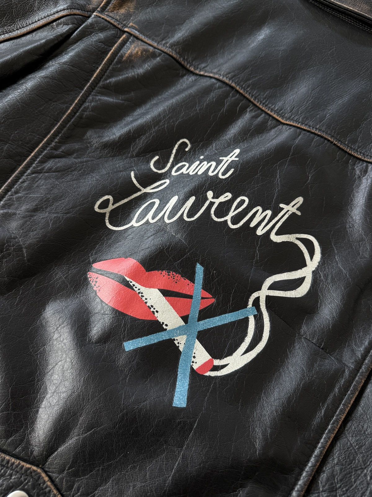 Saint Laurent Paris Saint Laurent Leather Jacket Size US L / EU 52-54 / 3 - 2 Thumbnail