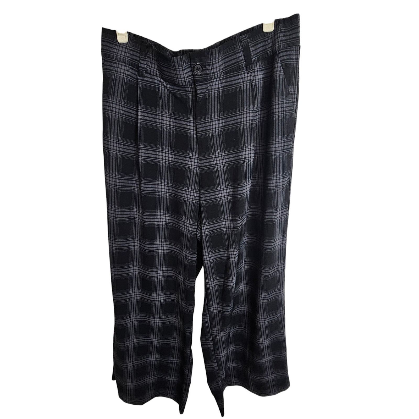 Corridor Torrid Plaid Challis Trouser Pants 14 Dark Academia Wide Leg Size 36" / US 14 / IT 50 - 1 Thumbnail