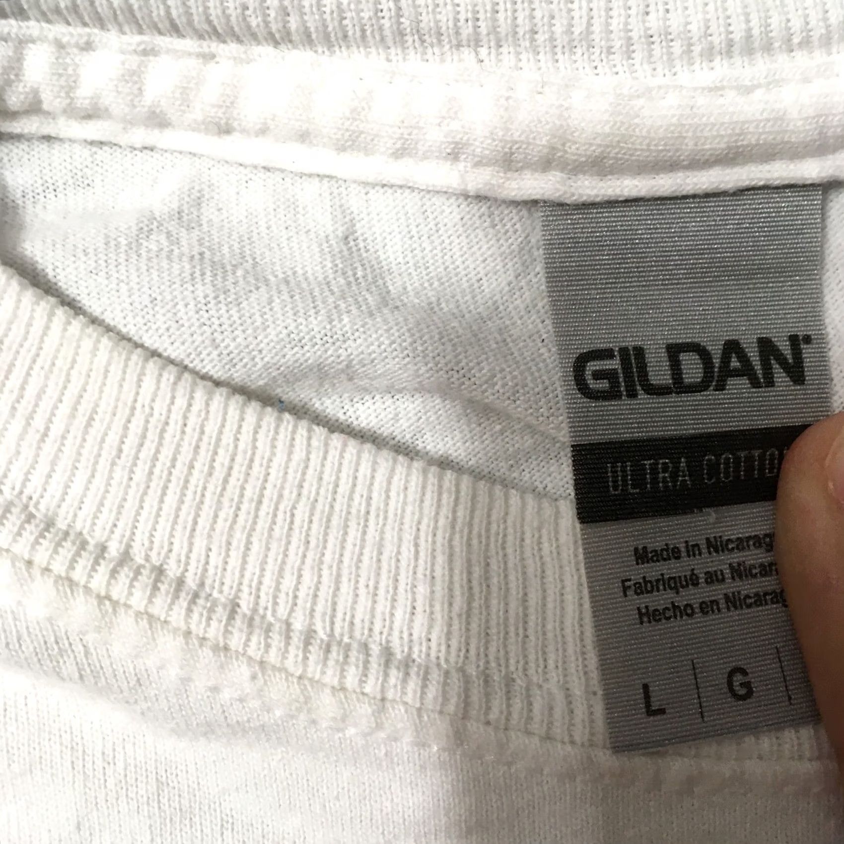 Gildan GILDAN Long Sleeve T-Shirt White L Casual Shirt Mens Vintage Casa Loma College Writing On Sleeve Size US L / EU 52-54 / 3 - 2 Thumbnail