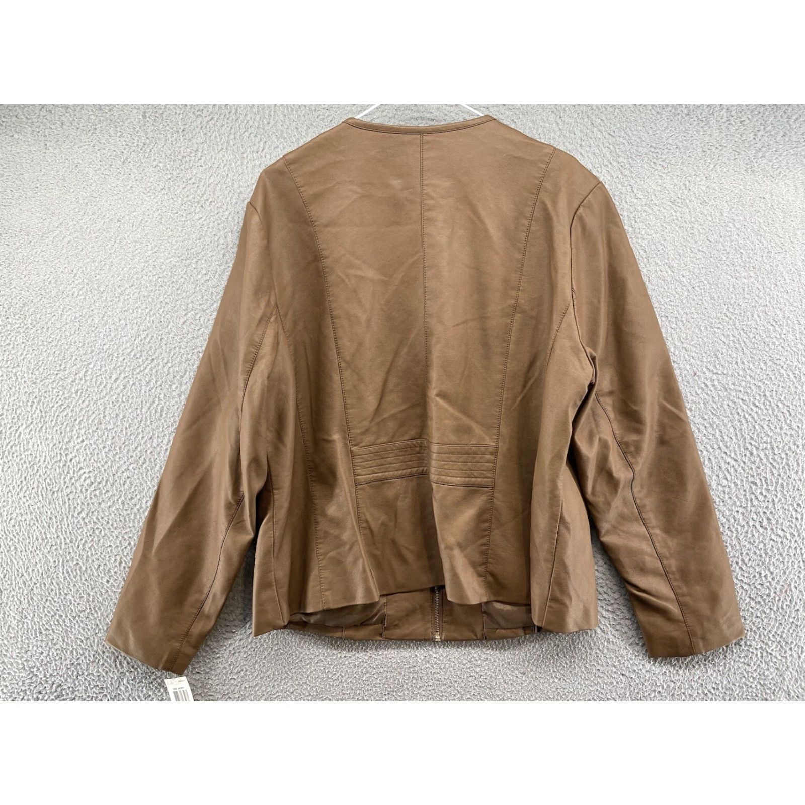 Charter Club Charter Club Women’s Brown Faux Leather Full Zip Core Jacket XL Adult Womens Size XL / US 12-14 / IT 48-50 - 5 Thumbnail