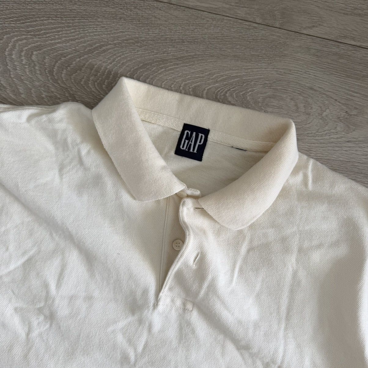 Gap VINTAGE Gap Light Yellow Polo Shirt M Mens 90s Short Sleeve Size US M / EU 48-50 / 2 - 2 Thumbnail