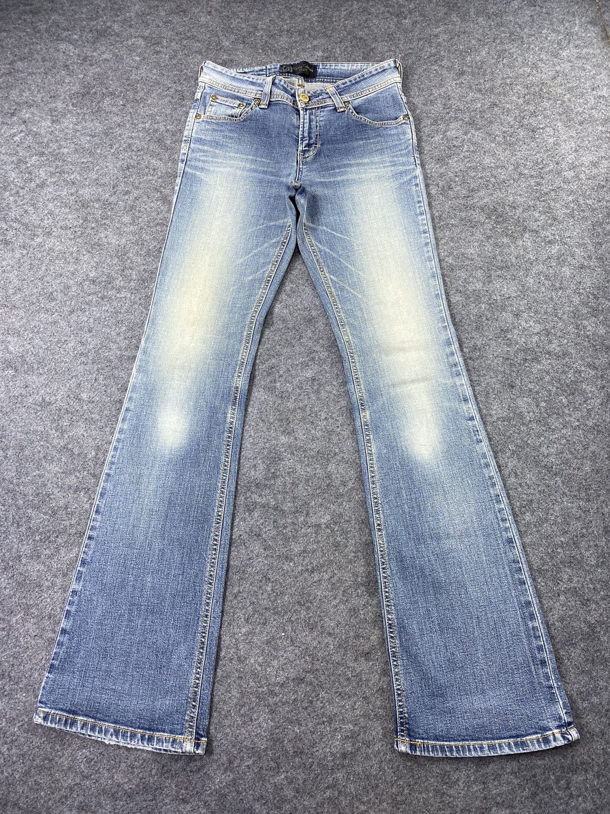 Edwin × Jean Vienus Jean by Something Edwin Flare Blue Wash Jeans - J1087 Size 28" / US 6 / IT 42 - 2 Thumbnail