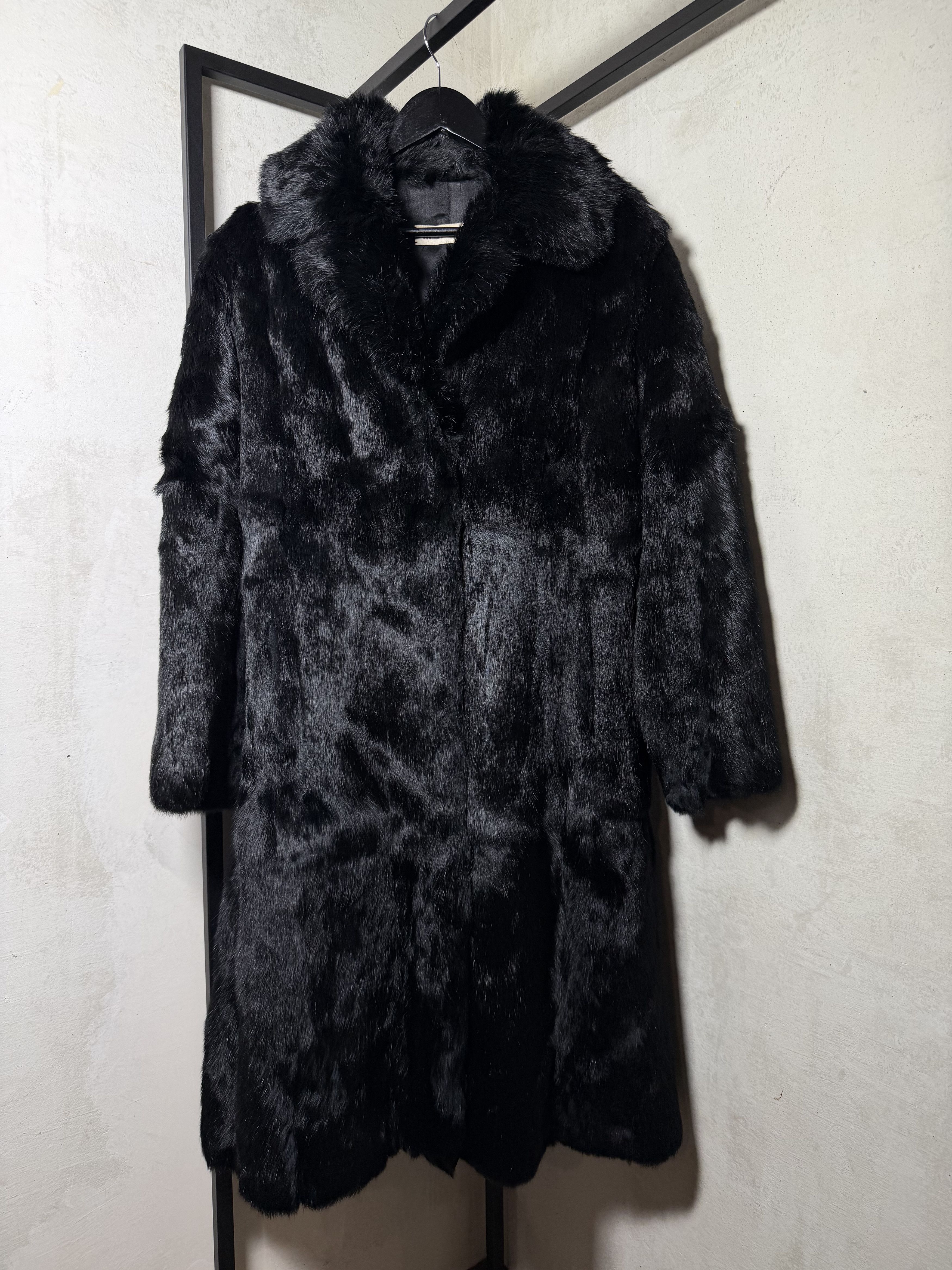 Marni Vintage Marni Black Coney Fur Coat With Satin Lining Size XXL / US 16-18 / IT 52-54 - 2 Thumbnail