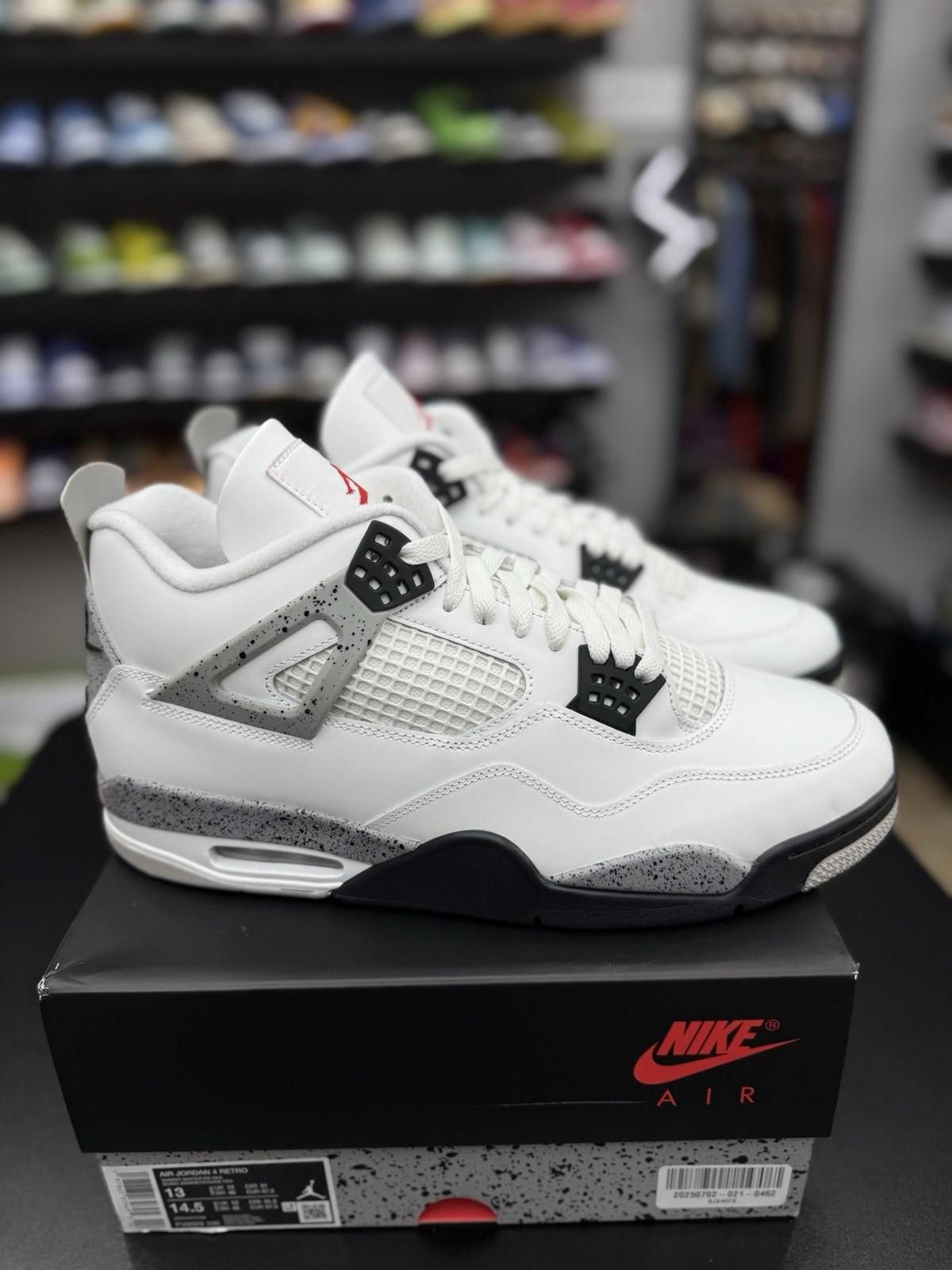 Nike Size 13 - Nike Air Jordan 4 Retro White Cement 2025 New Size US 13 / EU 46 - 1 Thumbnail