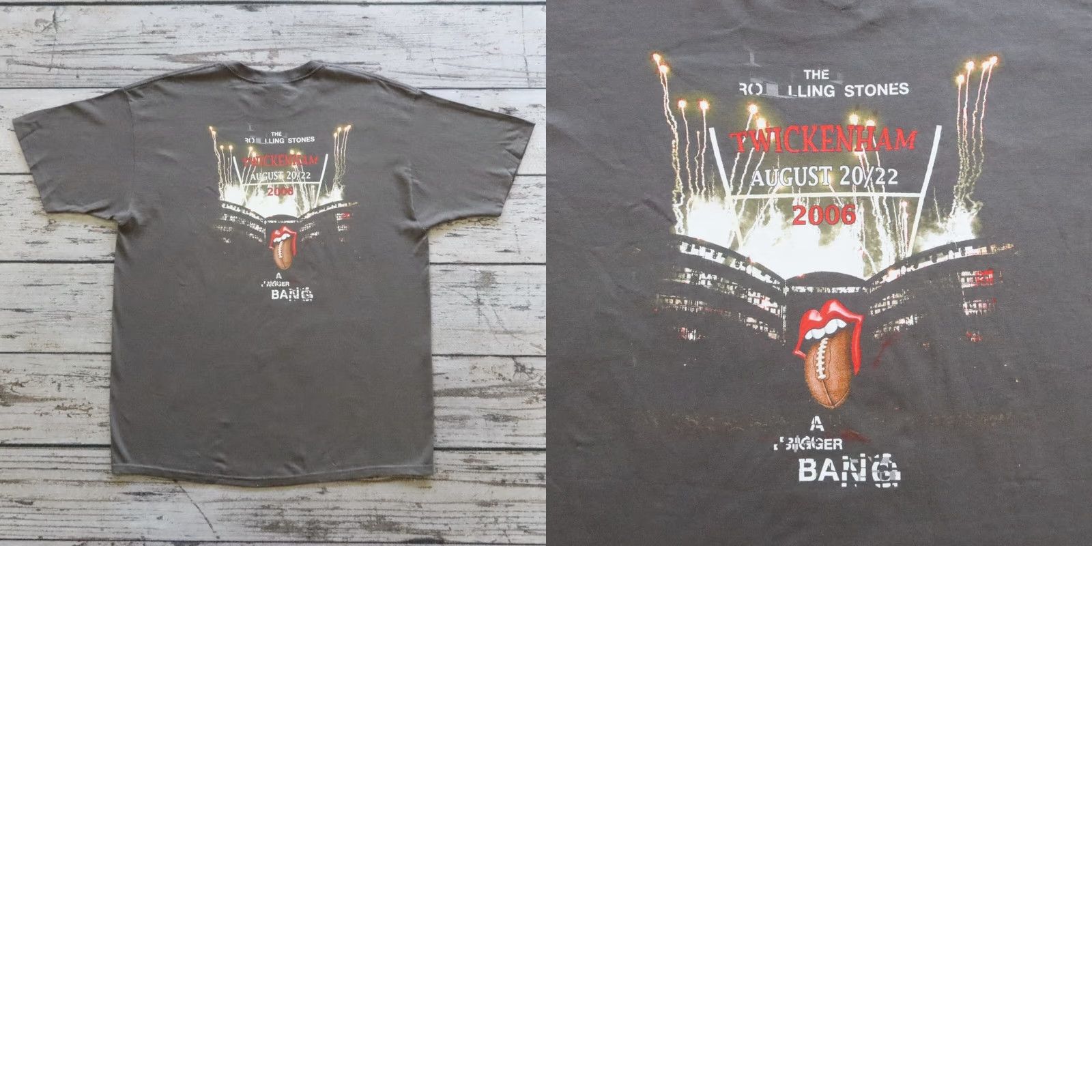 Vintage Vintage The Rolling Stones Tshirt Twikenham Band XL Gray Tee Mens Size US XL / EU 56 / 4 - 9 Thumbnail