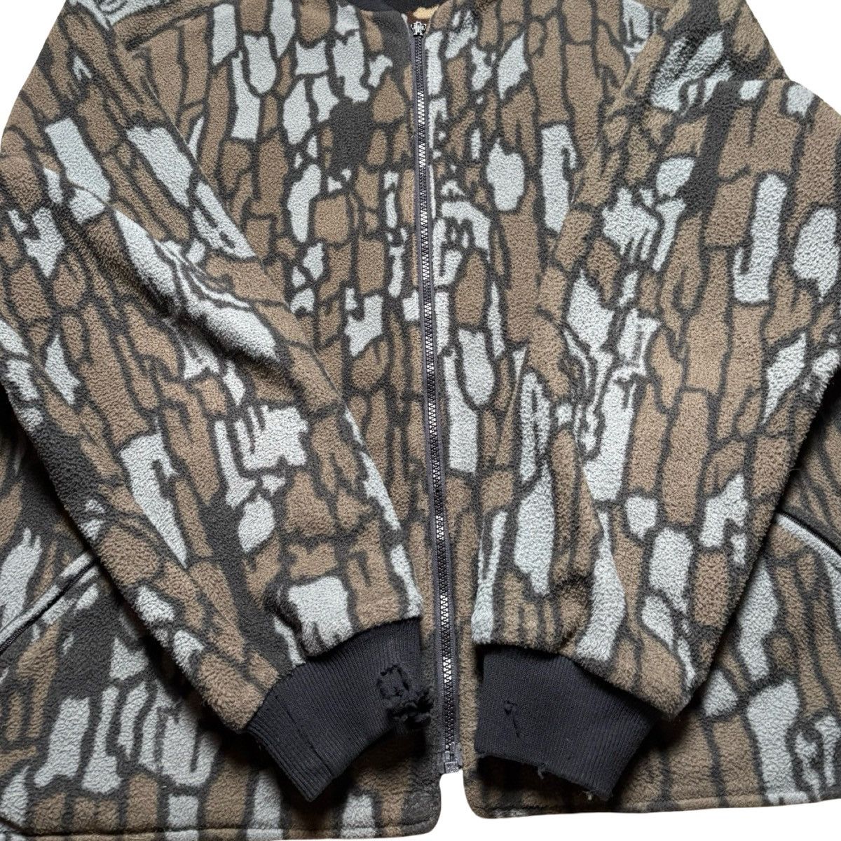 Cabelas VTG 90s Cabelas Camo Fleece Reversible Bomber Jacket XL Size US XL / EU 56 / 4 - 6 Thumbnail