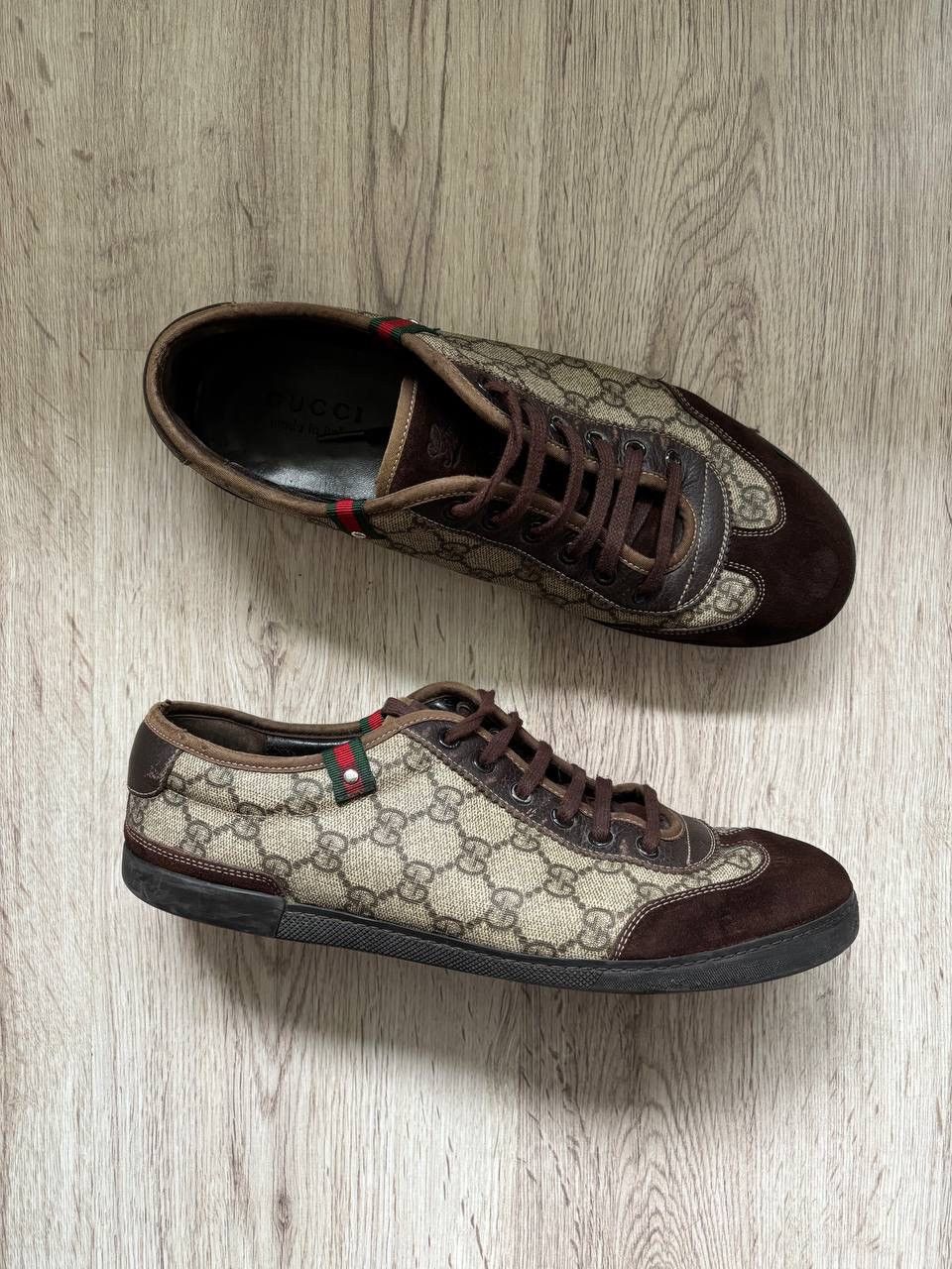 Gucci Men's GUCCI GG Supreme Canvas Leather Low Top Sneakers Size US 8 / EU 41 - 1 Thumbnail