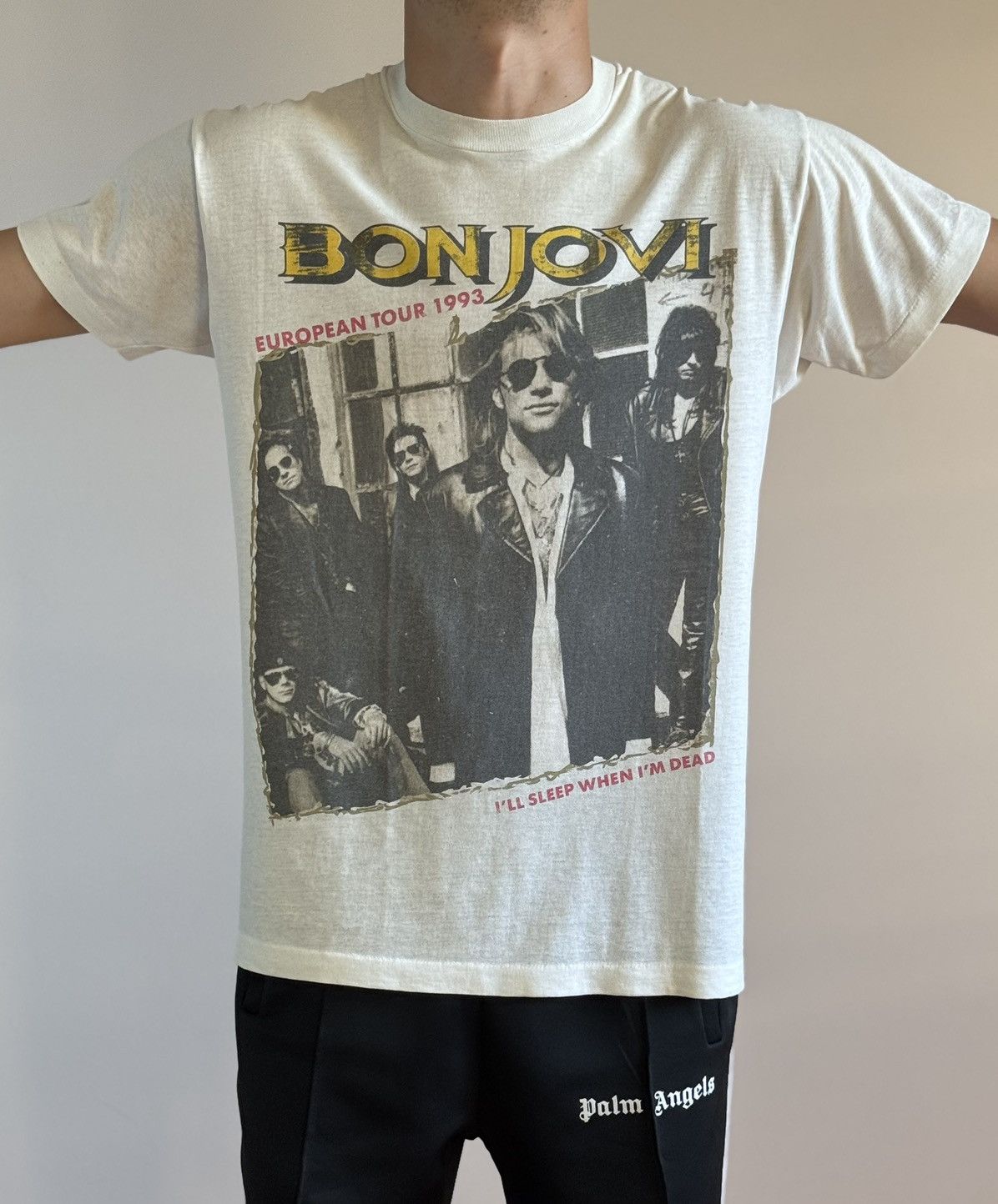 Band Tees Vintage 1993 Bon Jovi Keep The Faith T-shirt Tee Size US M / EU 48-50 / 2 - 14 Thumbnail