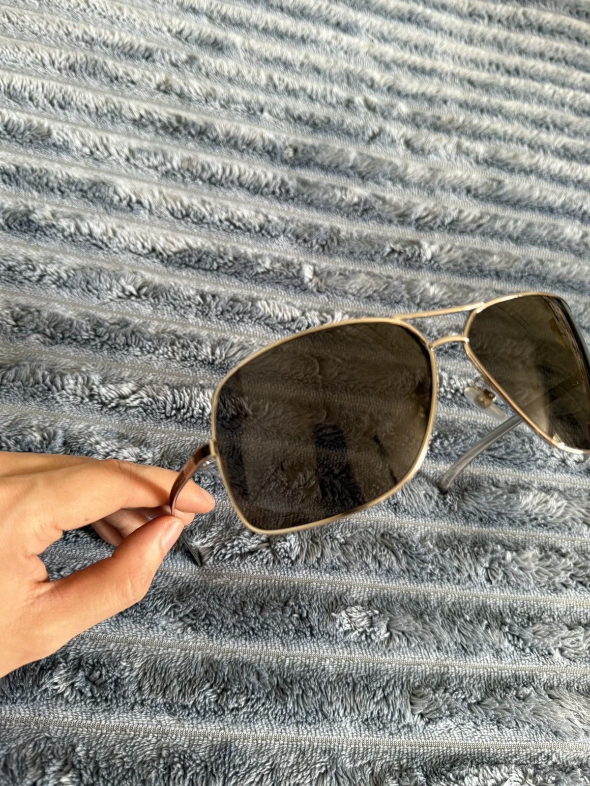 Chanel Chanel Silver Metal Aviator Sunglasses 4141-Q Size ONE SIZE - 4 Thumbnail