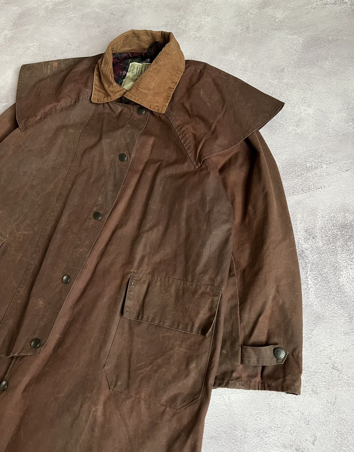 Barbour Vintage Backhouse Barbour Stockmans Coats Jackets Waxed Size US XL / EU 56 / 4 - 4 Thumbnail
