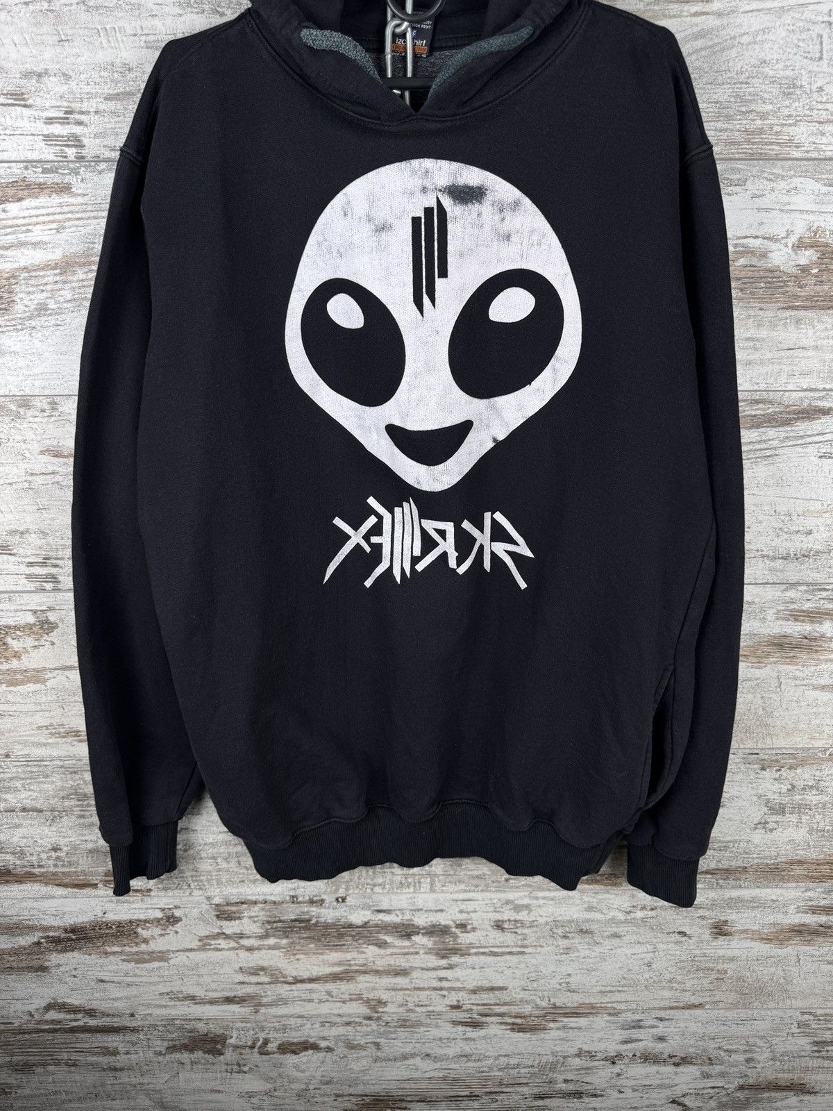Mens Vintage Skrillex hoodie rock band tee T-shirt jacket