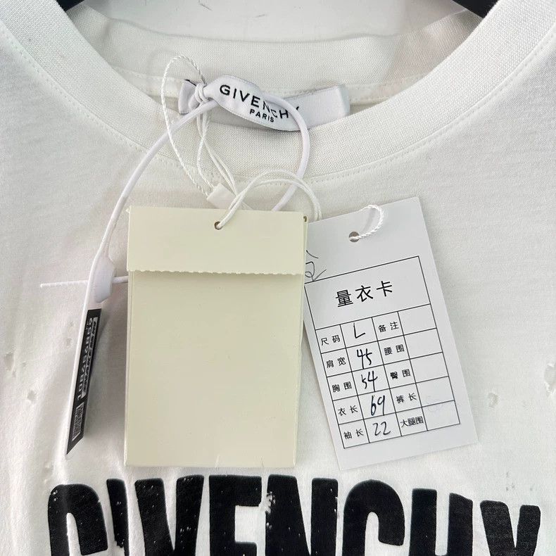 Givenchy Givenchy Letter Print Round Neck Short Sleeve SS22 Ripped Size US L / EU 52-54 / 3 - 3 Thumbnail