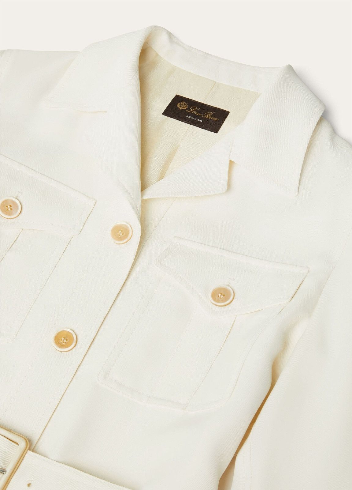 Loro Piana o1srvl11e0526 FAP0224 Kelis Jacket in White Size M / US 6-8 / IT 42-44 - 5 Thumbnail