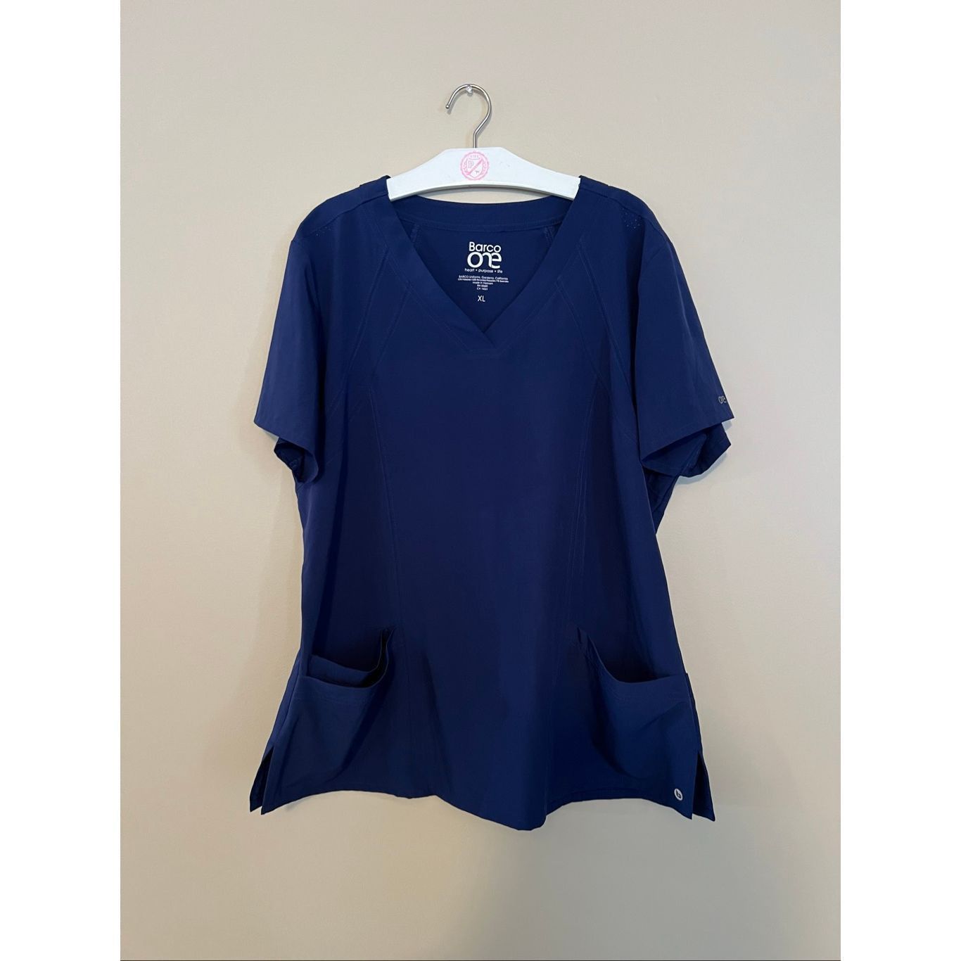 Other Barco One Blue Scrub Top Woman’s Size XL FLAWED-MARKS Size XL / US 12-14 / IT 48-50 - 1 Thumbnail