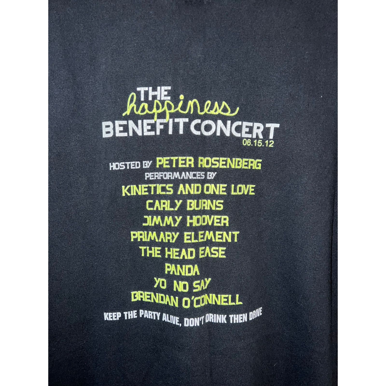 Anvil The Happiness Benefit Concert Shirt Black Tee Tank XL 2012 Size US XL / EU 56 / 4 - 7 Thumbnail