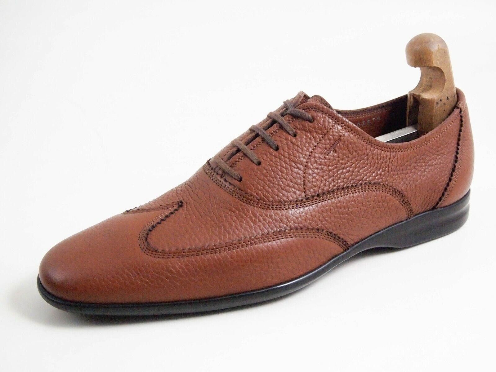 Salvatore Ferragamo Ferragamo Wingtip Oxford Brown Leather US 9.5 EU 42.5 Size US 9.5 / EU 42-43 - 1 Thumbnail