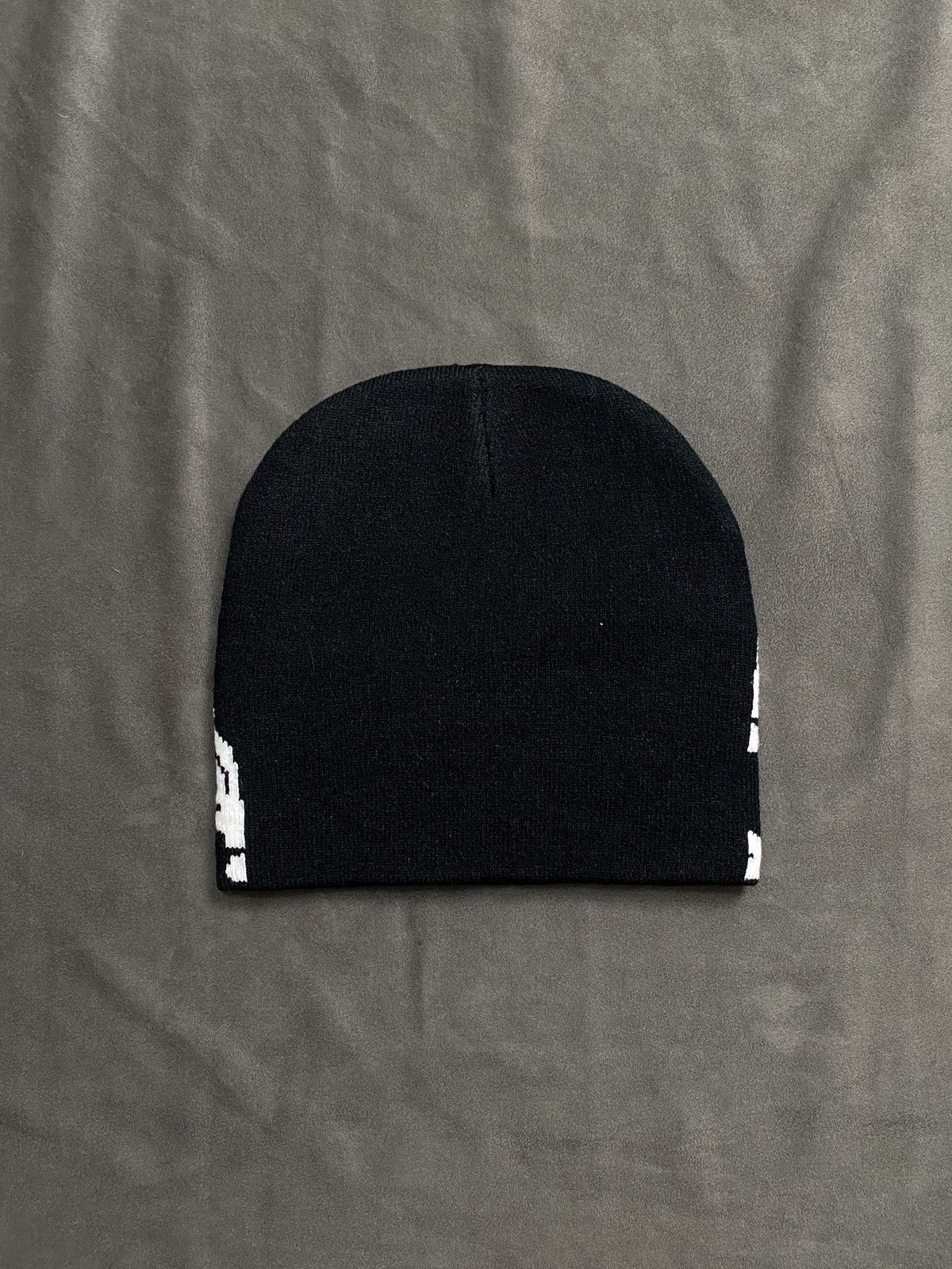 Japanese Brand Deadstock Skeleton Graphic No Cuff Knit Black Beanie OS Size ONE SIZE - 6 Thumbnail