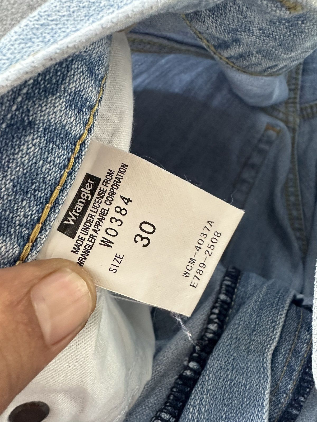 Fadeless × Vintage × Wrangler Wrangler Vintage Light Blue Washed Denim D193 Size US 30 / EU 46 - 11 Thumbnail