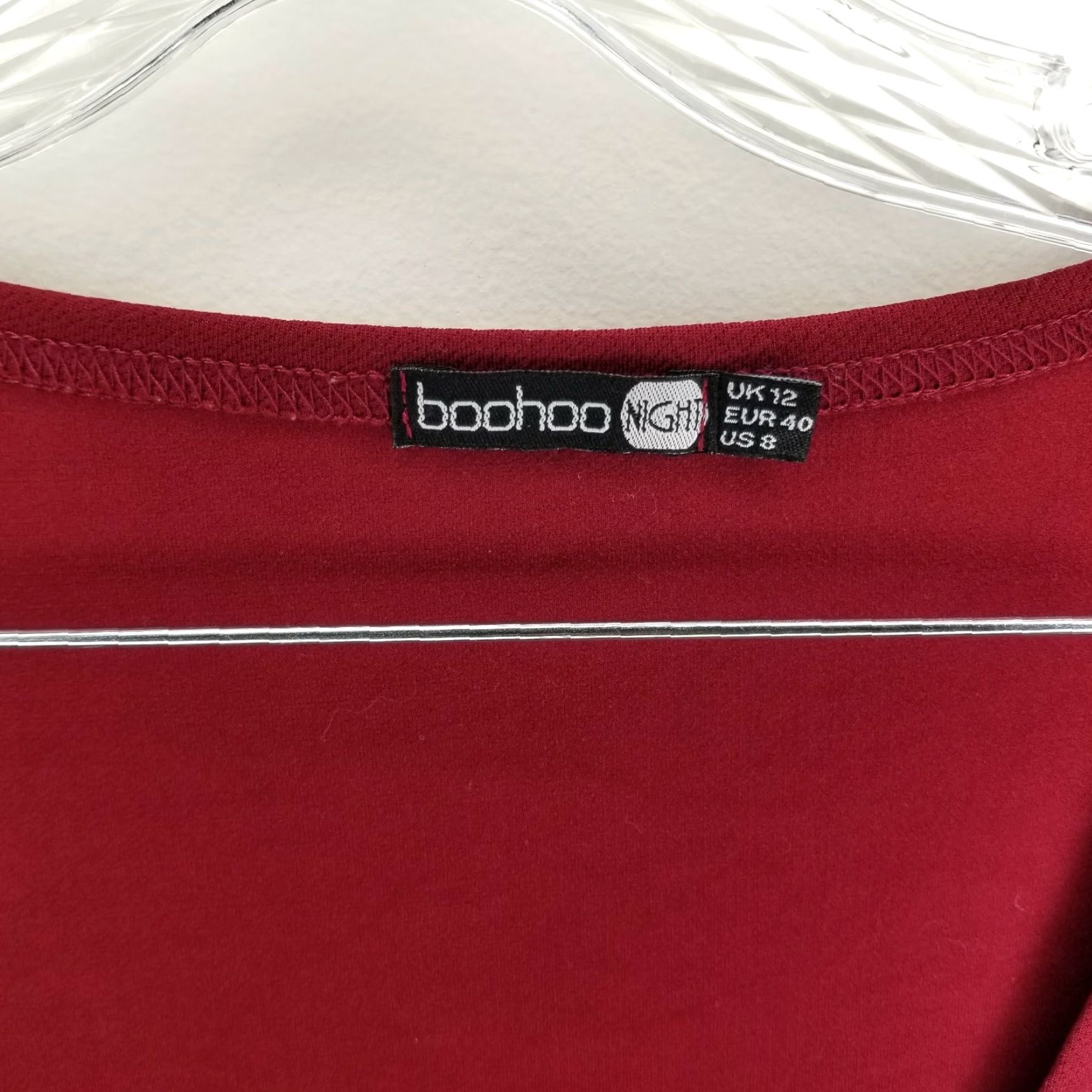 Boohoo Boohoo Night Dress Womens Red Short Sleeve Size 8 Midi Size 30" / US 8 / IT 44 - 3 Thumbnail