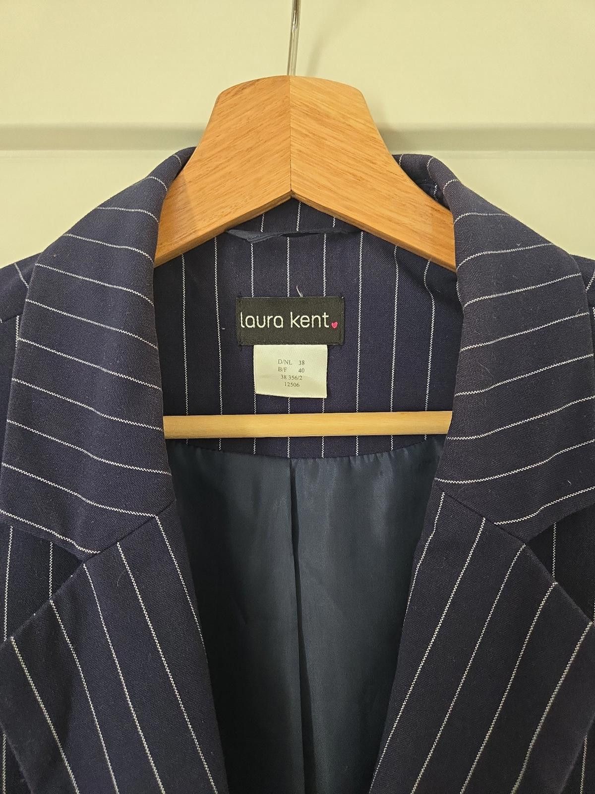 Other Laura Kent Vintage Pinstripes Shoulder Padded Blazer Size M / US 6-8 / IT 42-44 - 3 Thumbnail