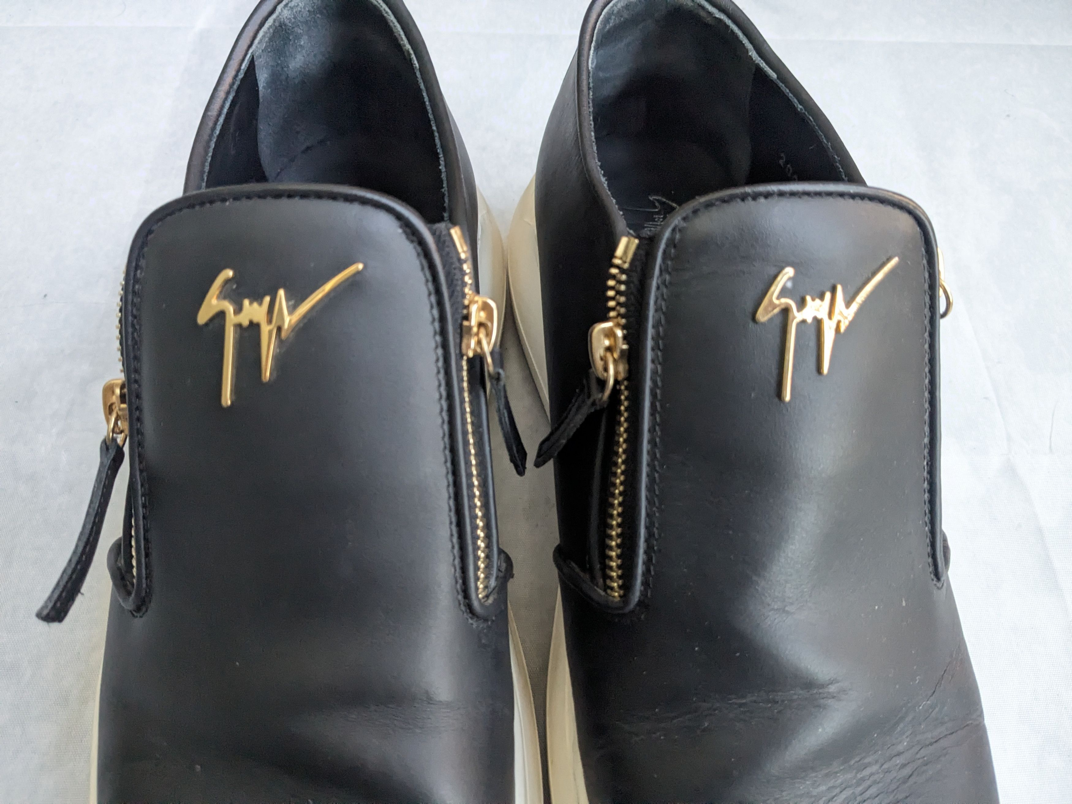 Giuseppe Zanotti Giuseppe Zanotti Sneakers Black White Gold Zip 12 45 Size US 12 / EU 45 - 7 Thumbnail