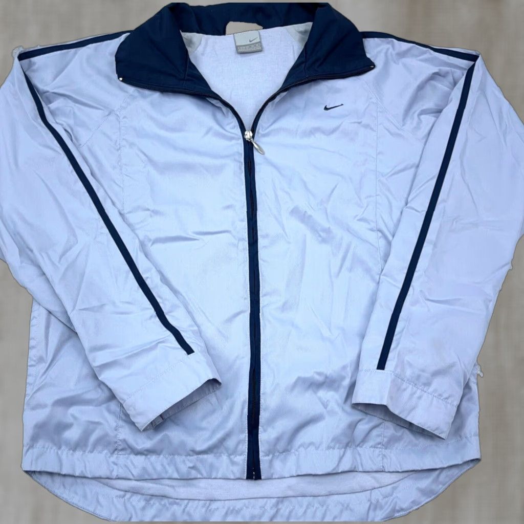 Nike VINTAGE Nike Jacket Women M Blue Windbreaker Coat Track Suit Y2K Size M / US 6-8 / IT 42-44 - 1 Thumbnail