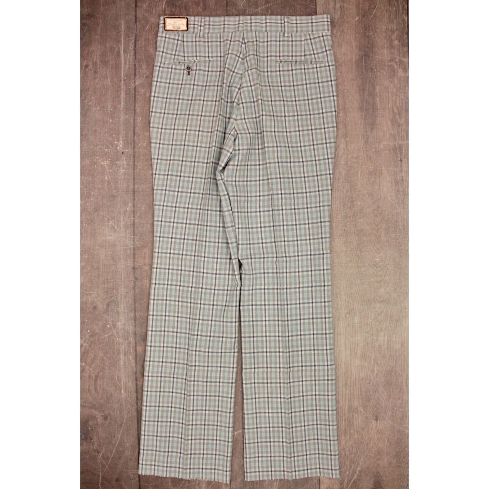 Vintage VINTAGE Jack Nicklaus Mens 1970s Polyester Plaid Pants Sz 36x36.5 Blue 36 Inseam 36.5 70s Look Disco Golf Regular Mens Size US 36 / EU 52 - 3 Thumbnail