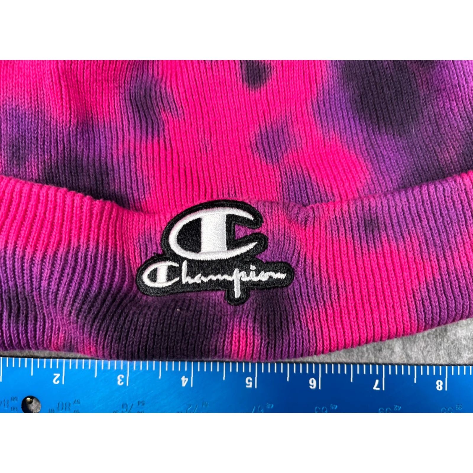 Champion Champion Headwear Beanie Adult One Size Pink Purple Tie Dye Knit Cotton Hat Mens Womens Unisex Winter Ski Cap Size ONE SIZE - 2 Thumbnail