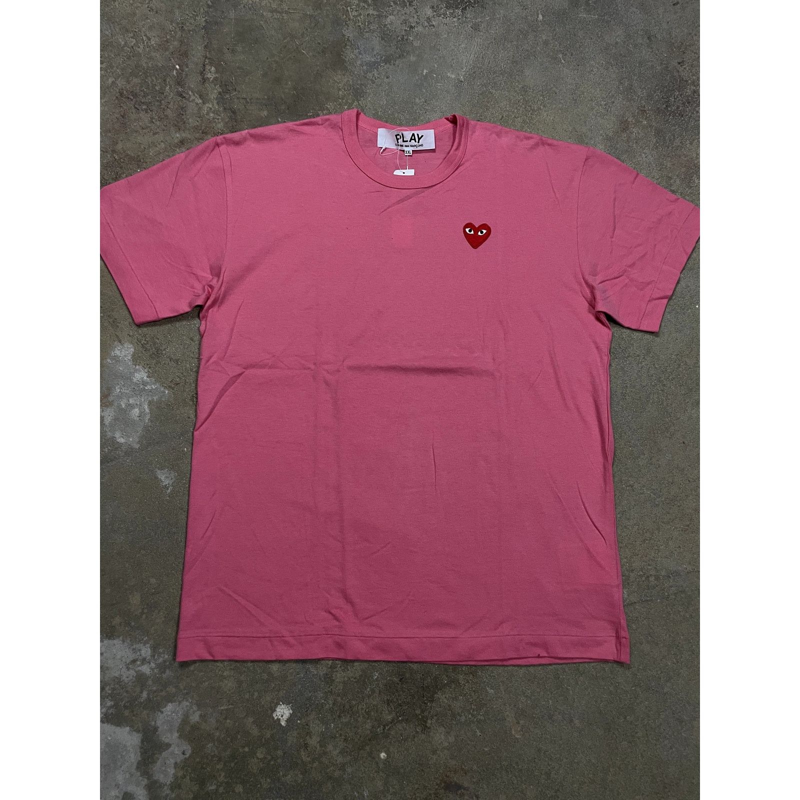 Comme des Garcons CDG Play Tee Pink XXL New Size US XXL / EU 58 / 5 - 1 Thumbnail