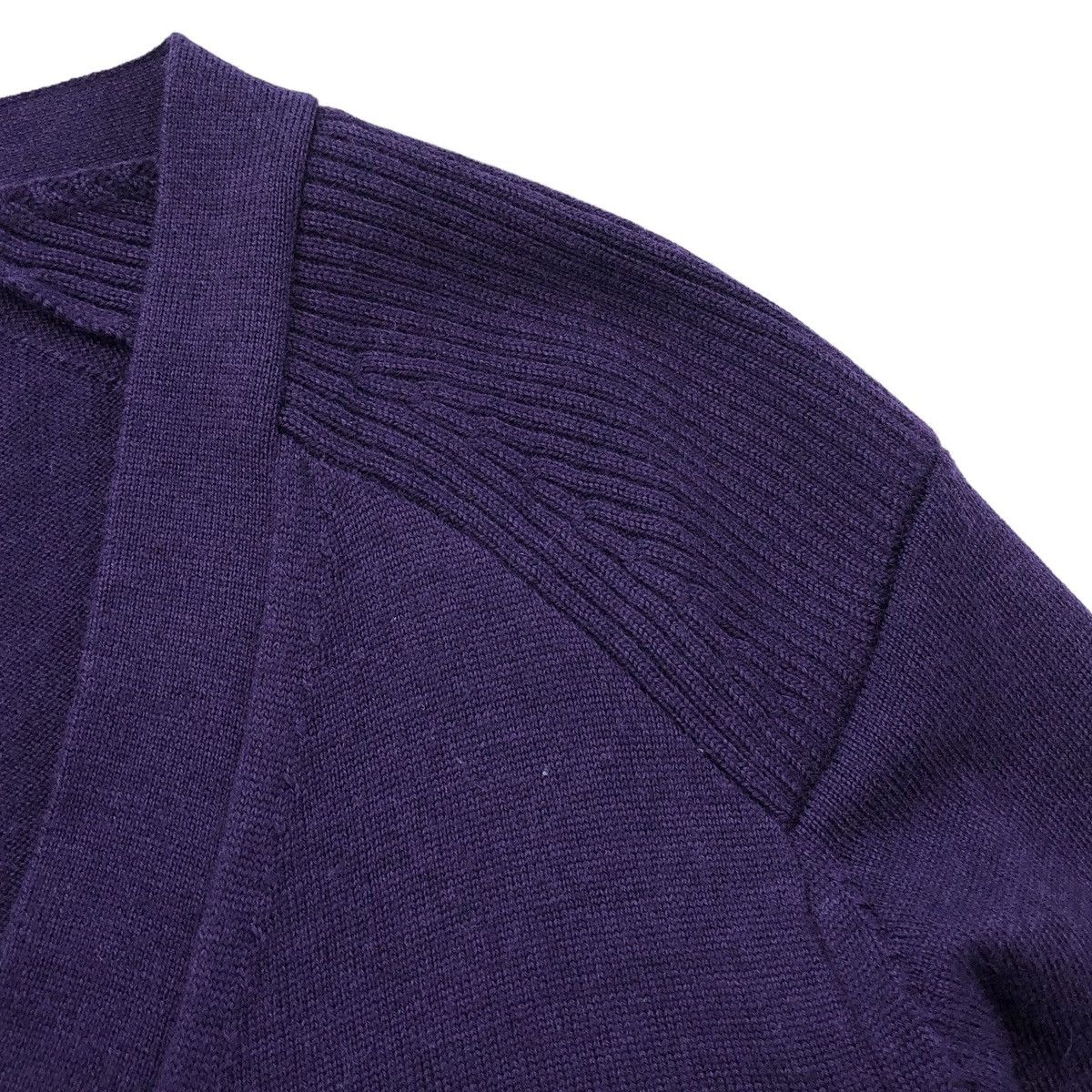 CABANE de ZUCCa CABANE de ZUCCA Dark Purple 100% Wool Cardigan Sweater Size M / US 6-8 / IT 42-44 - 5 Thumbnail