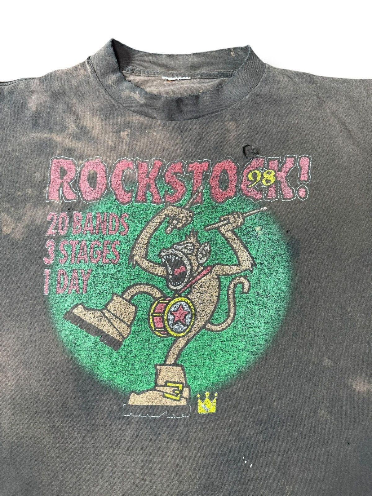 Band Tees *RARE* 1998 90s VINTAGE BAND TEE ROCKSTOCK FESTIVAL ROCK Size US XL / EU 56 / 4 - 2 Thumbnail